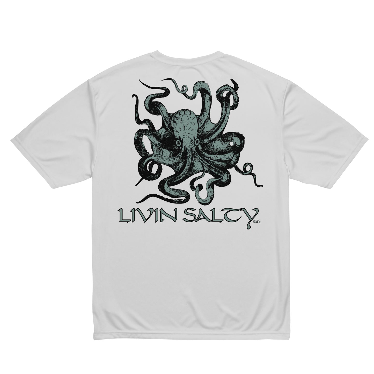 Unisex dry-fit Octopus LIVIN SALTY t-shirt