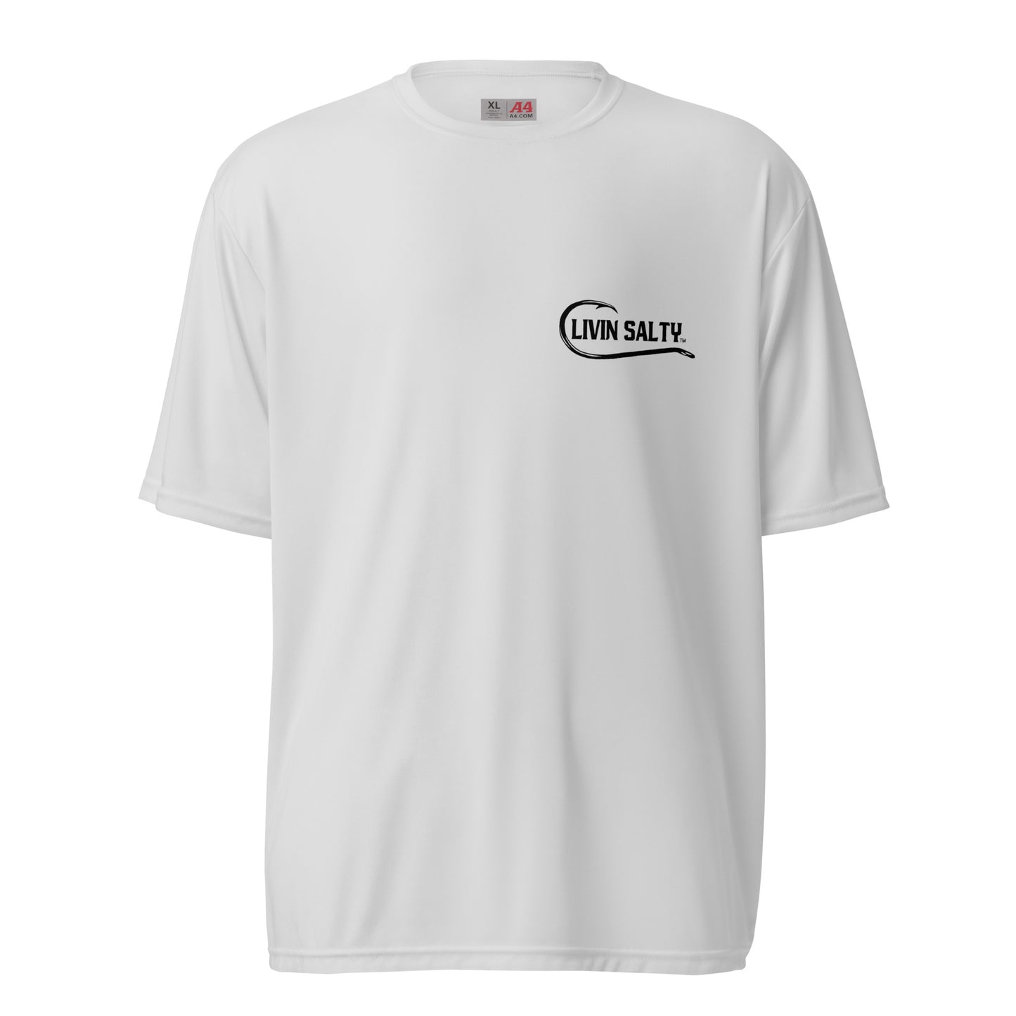 Dry fit LIVIN SALTY palm trees/sunset t-shirt