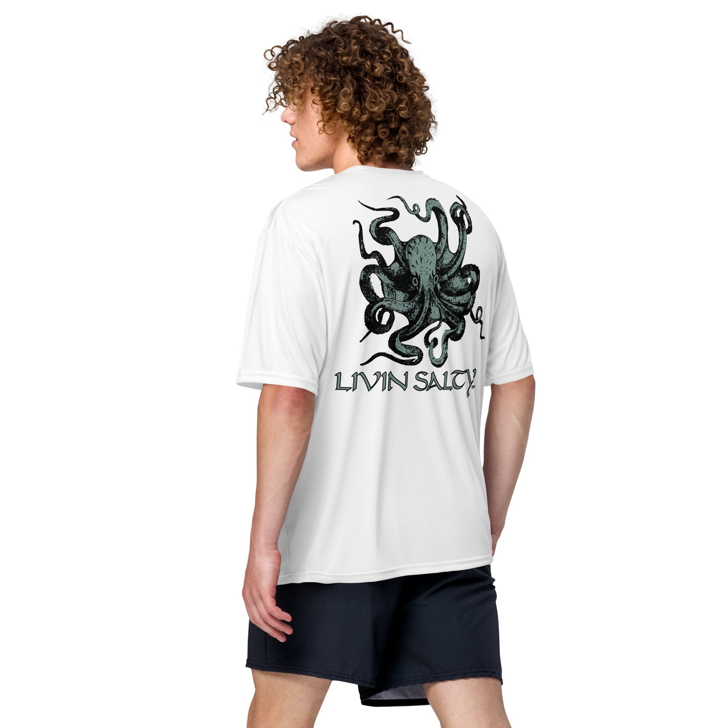 Unisex dry-fit Octopus LIVIN SALTY t-shirt