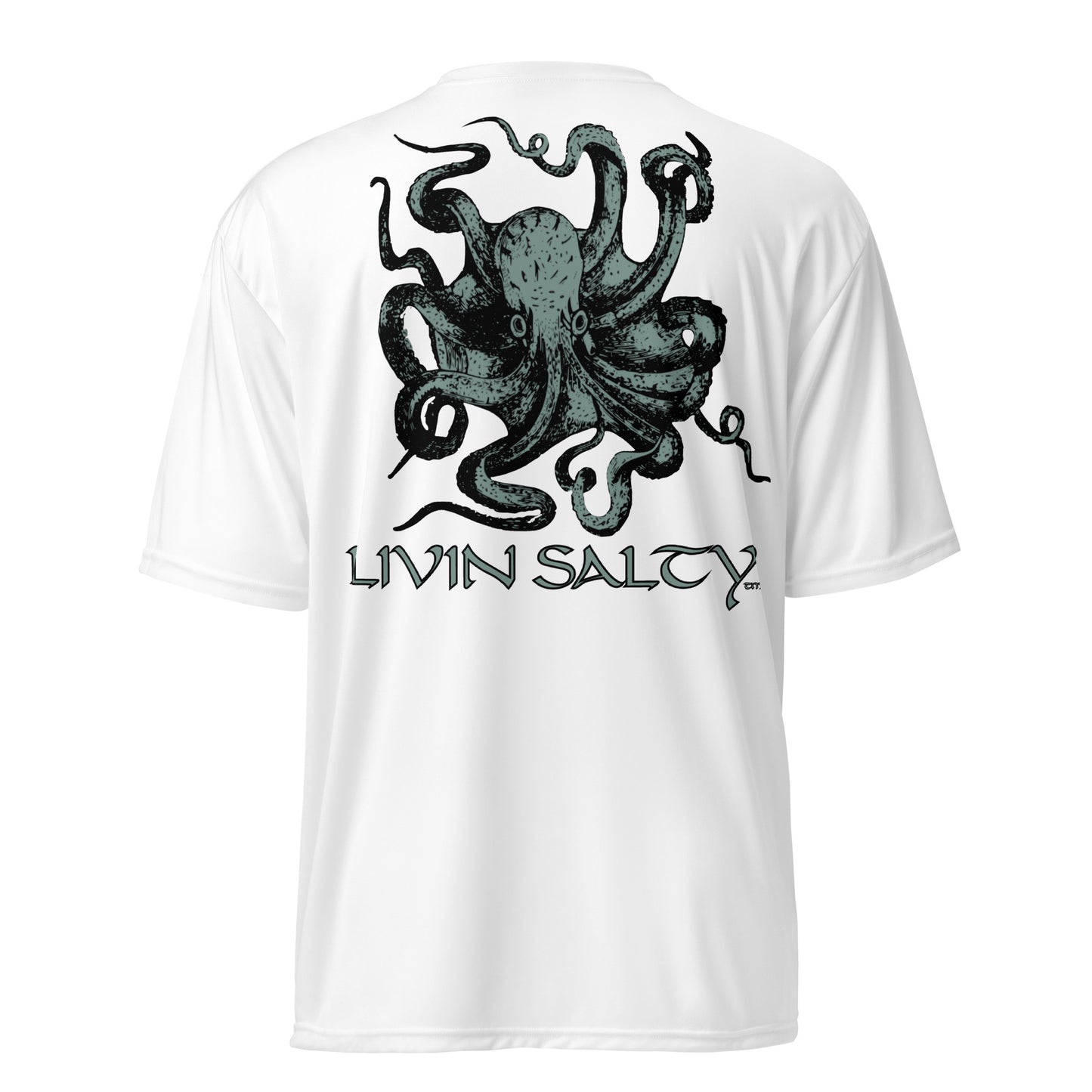 Unisex dry-fit Octopus LIVIN SALTY t-shirt