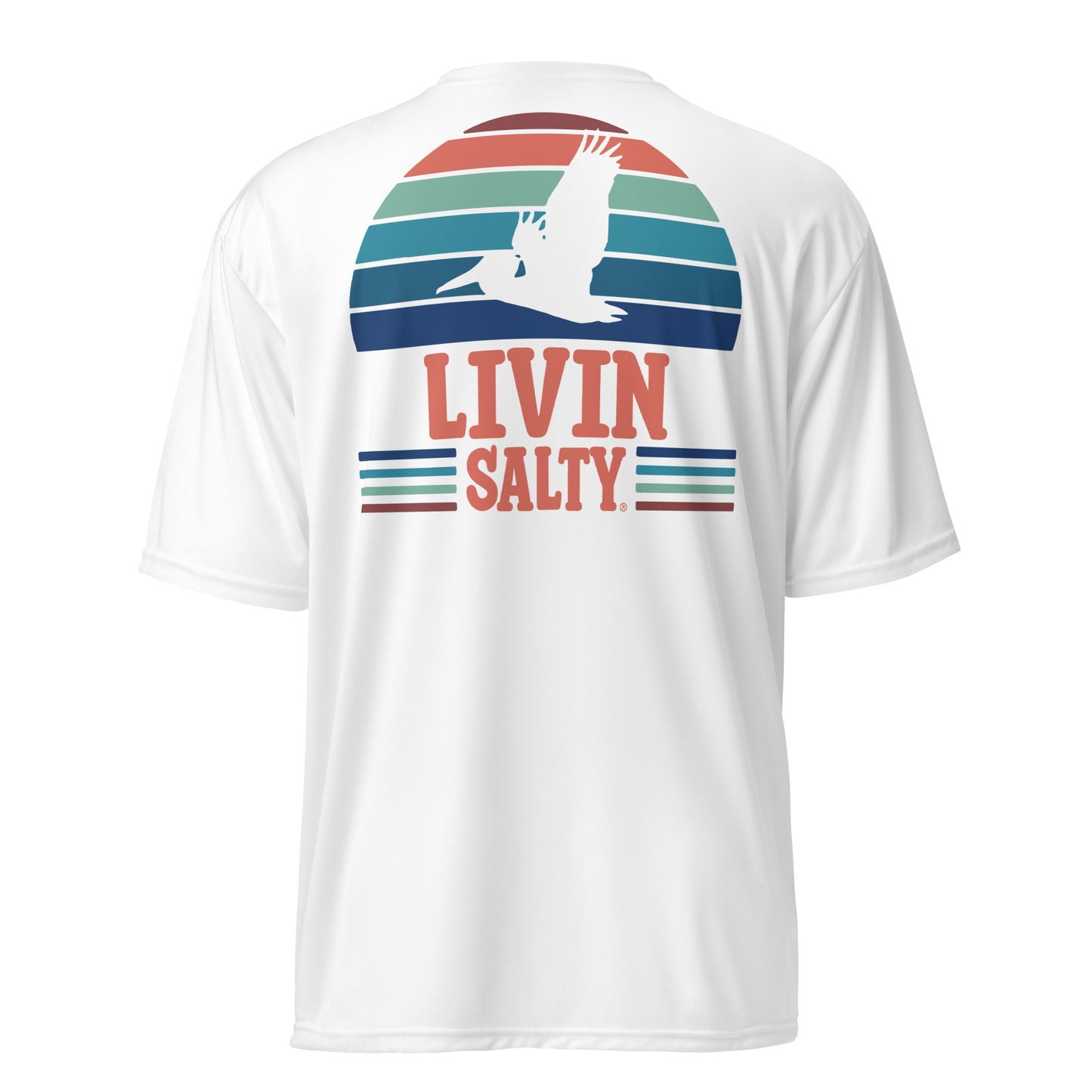 Unisex SPF LIVIN SALTY Pelican t-shirt