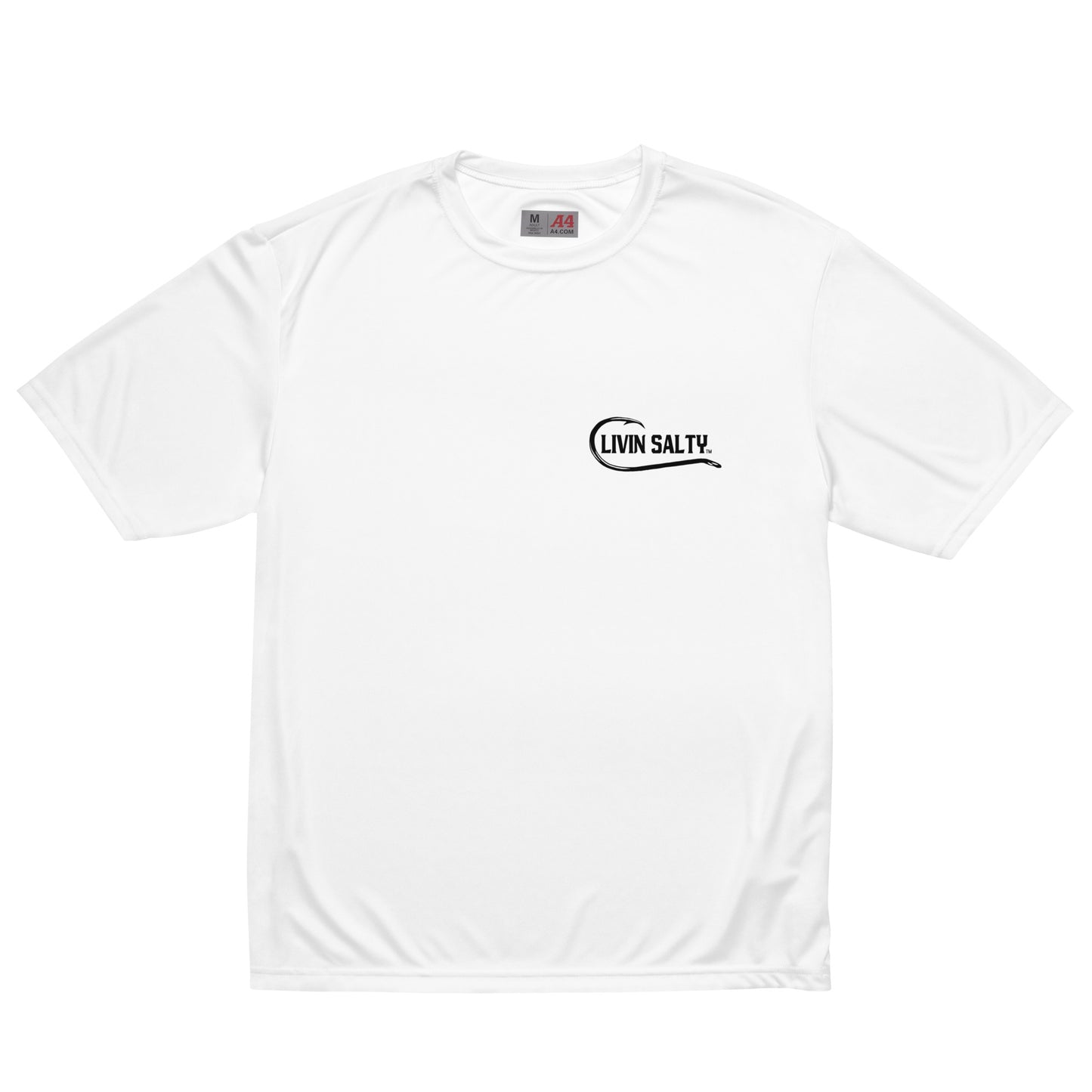 Dry fit LIVIN SALTY palm trees/sunset t-shirt