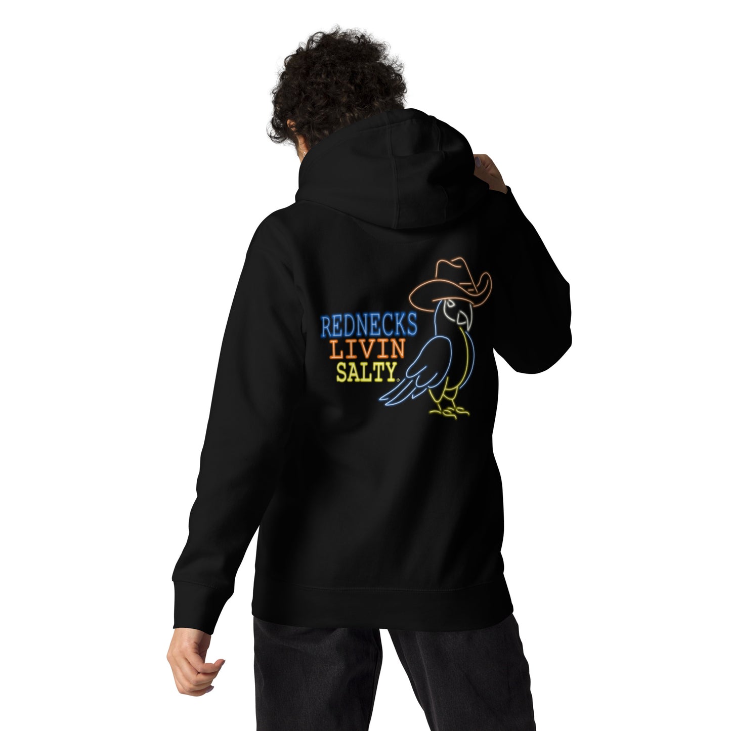Unisex REDNECKS LIVIN SALTY Parrot Hoodie