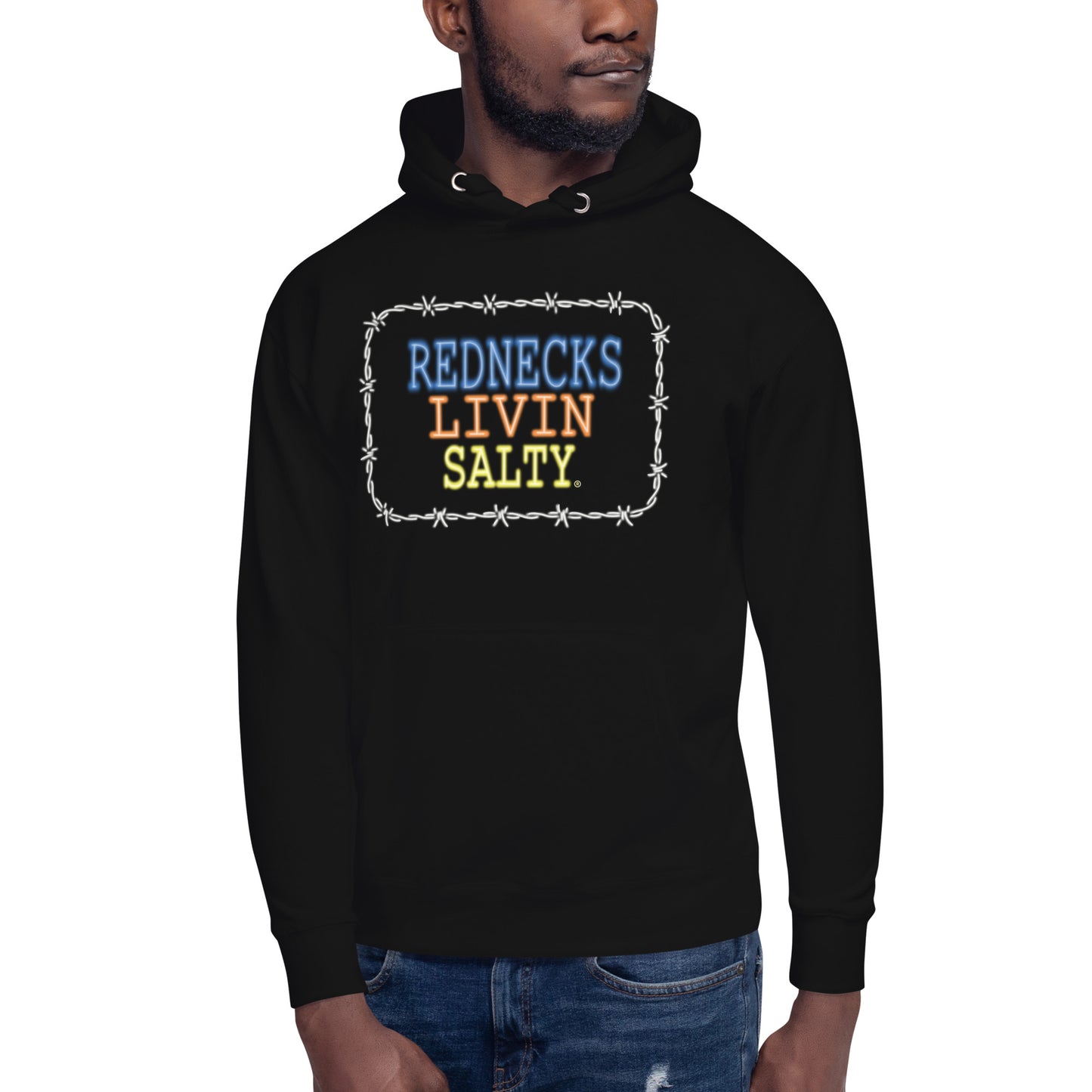 Unisex REDNECKS LIVIN SALTY Parrot Hoodie