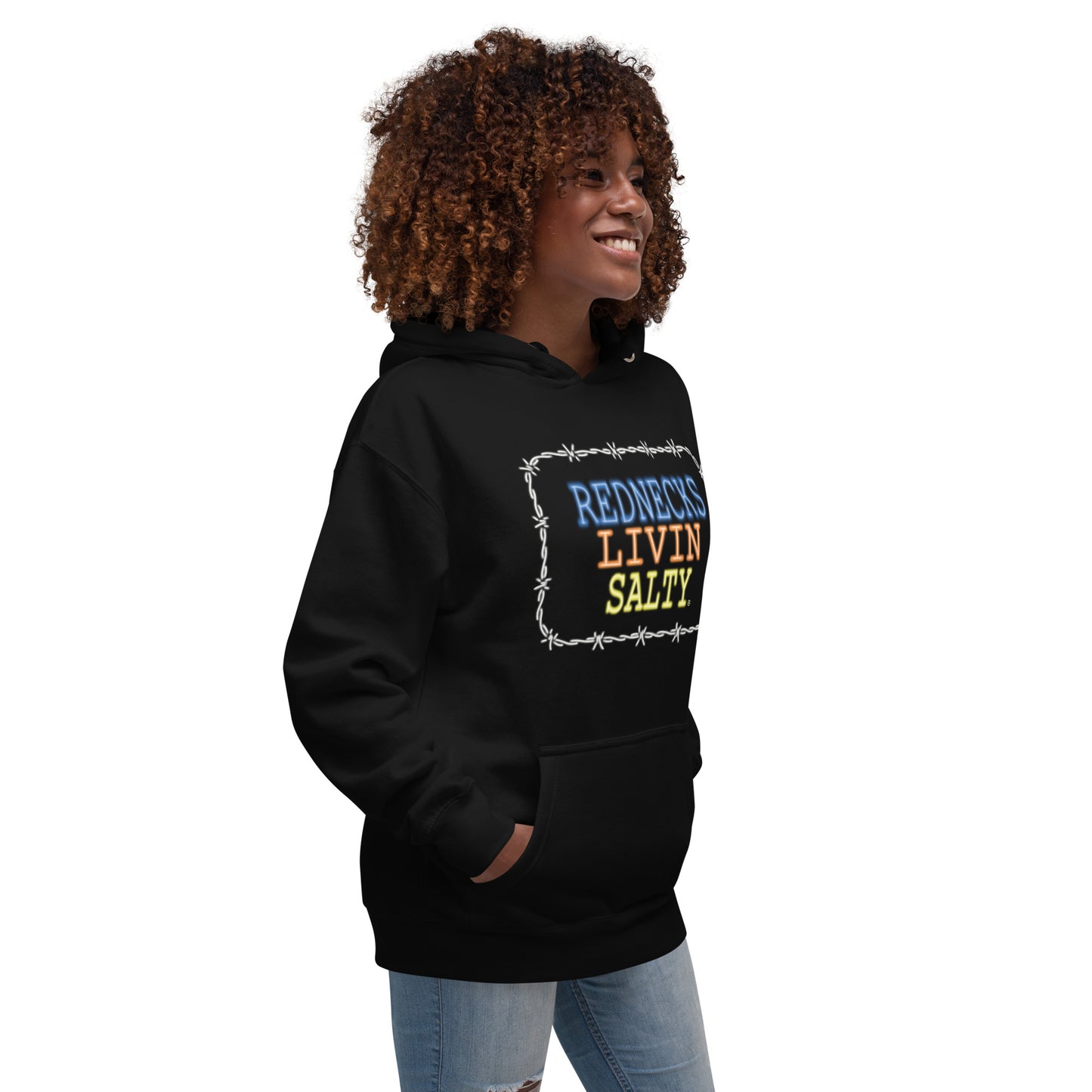 Unisex REDNECKS LIVIN SALTY Parrot Hoodie