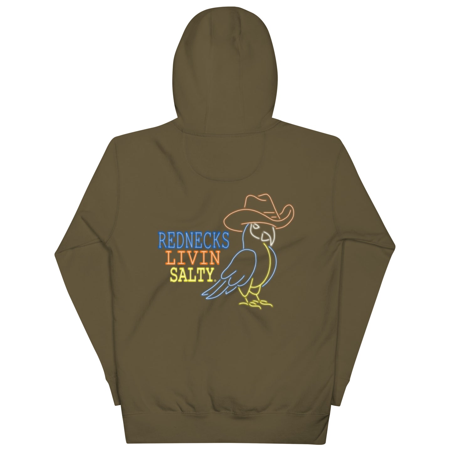 Unisex REDNECKS LIVIN SALTY Parrot Hoodie