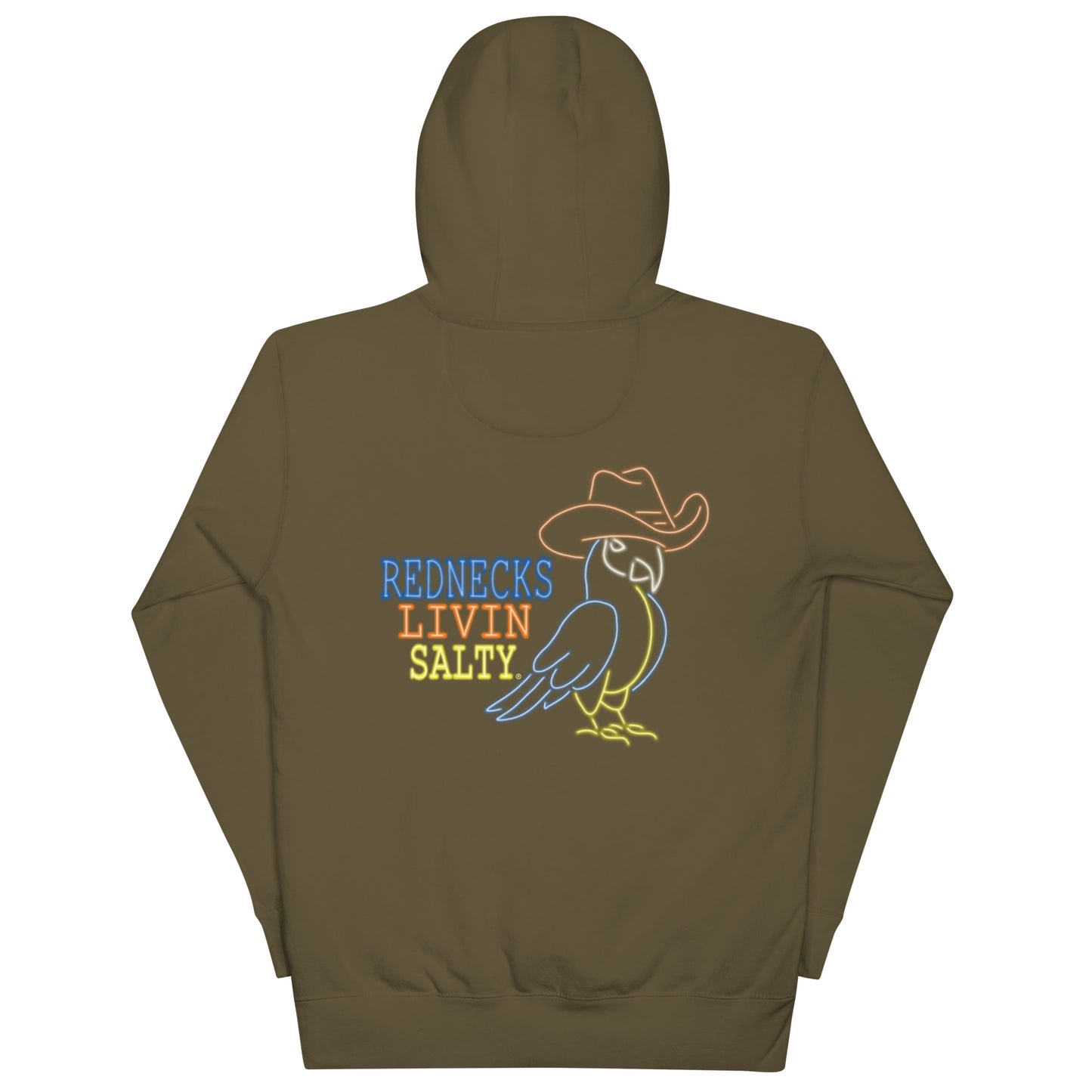 Unisex REDNECKS LIVIN SALTY Parrot Hoodie