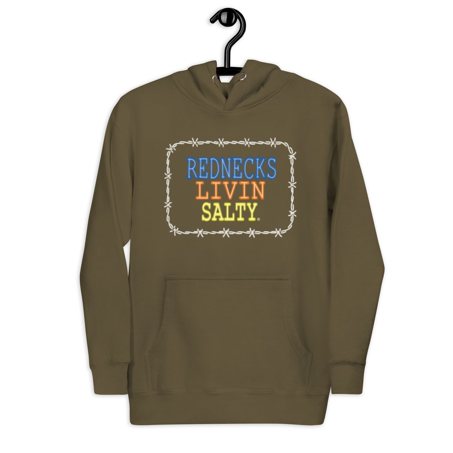 Unisex REDNECKS LIVIN SALTY Parrot Hoodie