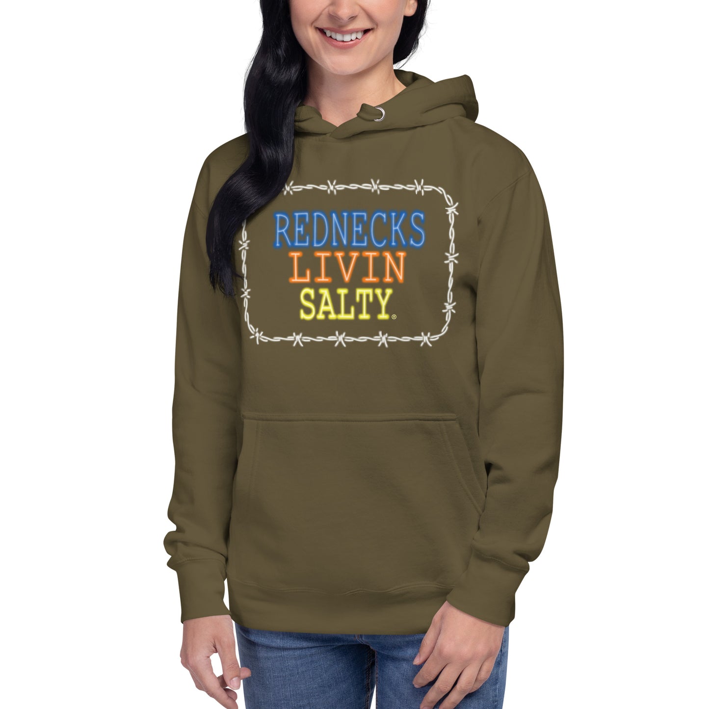 Unisex REDNECKS LIVIN SALTY Parrot Hoodie