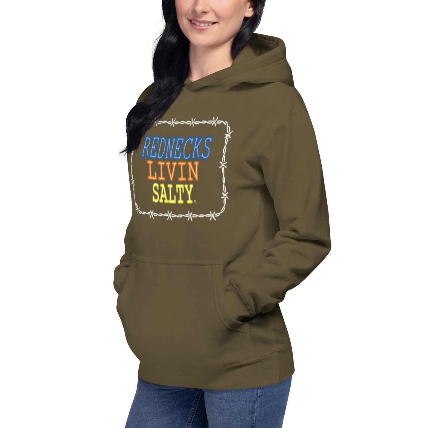 Unisex REDNECKS LIVIN SALTY Parrot Hoodie