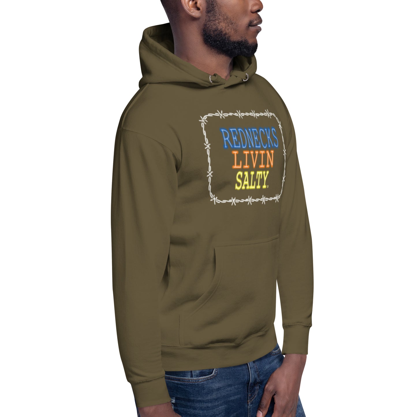 Unisex REDNECKS LIVIN SALTY Parrot Hoodie