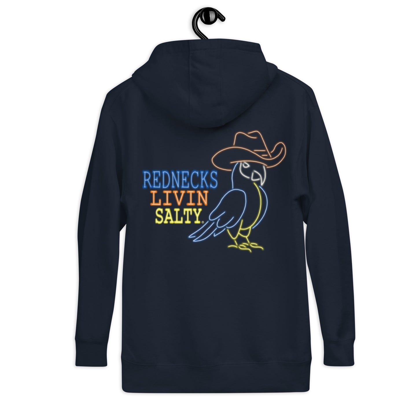 Unisex REDNECKS LIVIN SALTY Parrot Hoodie