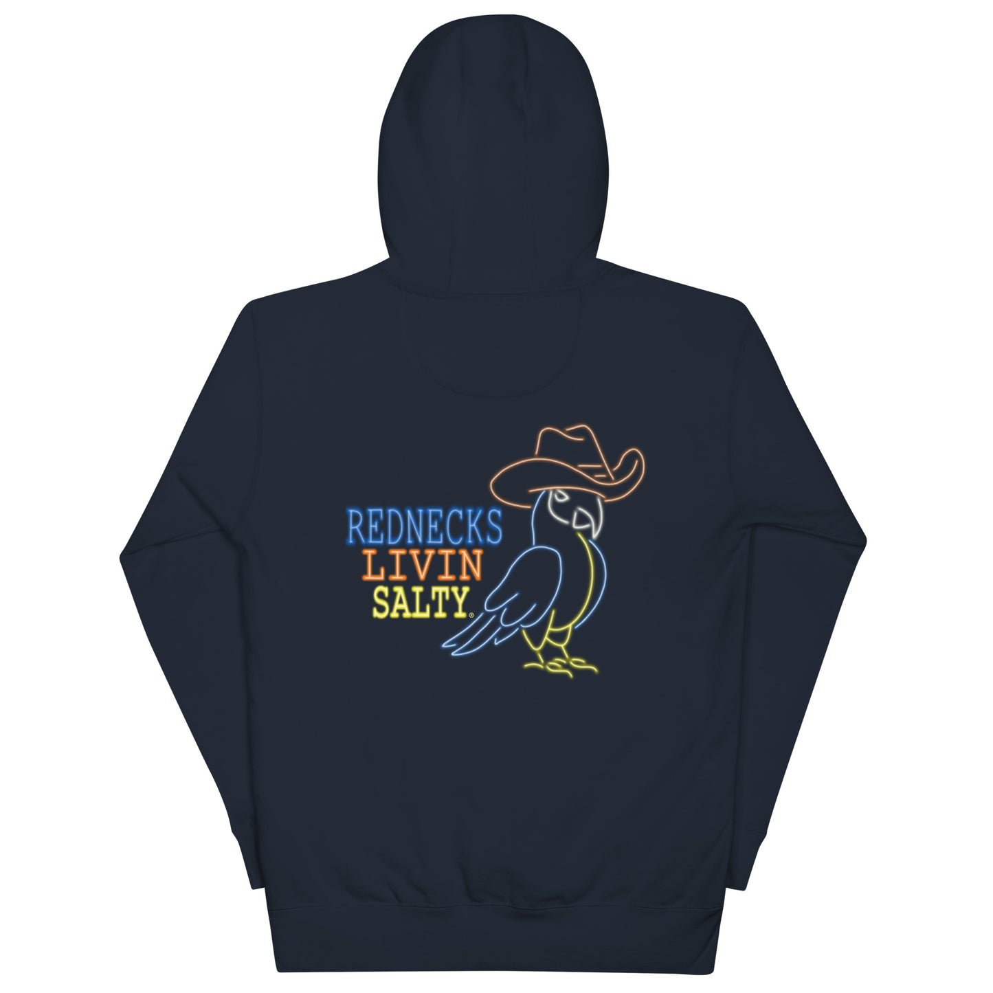 Unisex REDNECKS LIVIN SALTY Parrot Hoodie