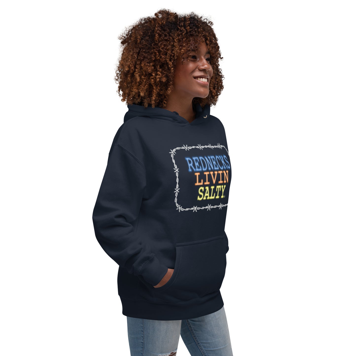 Unisex REDNECKS LIVIN SALTY Parrot Hoodie