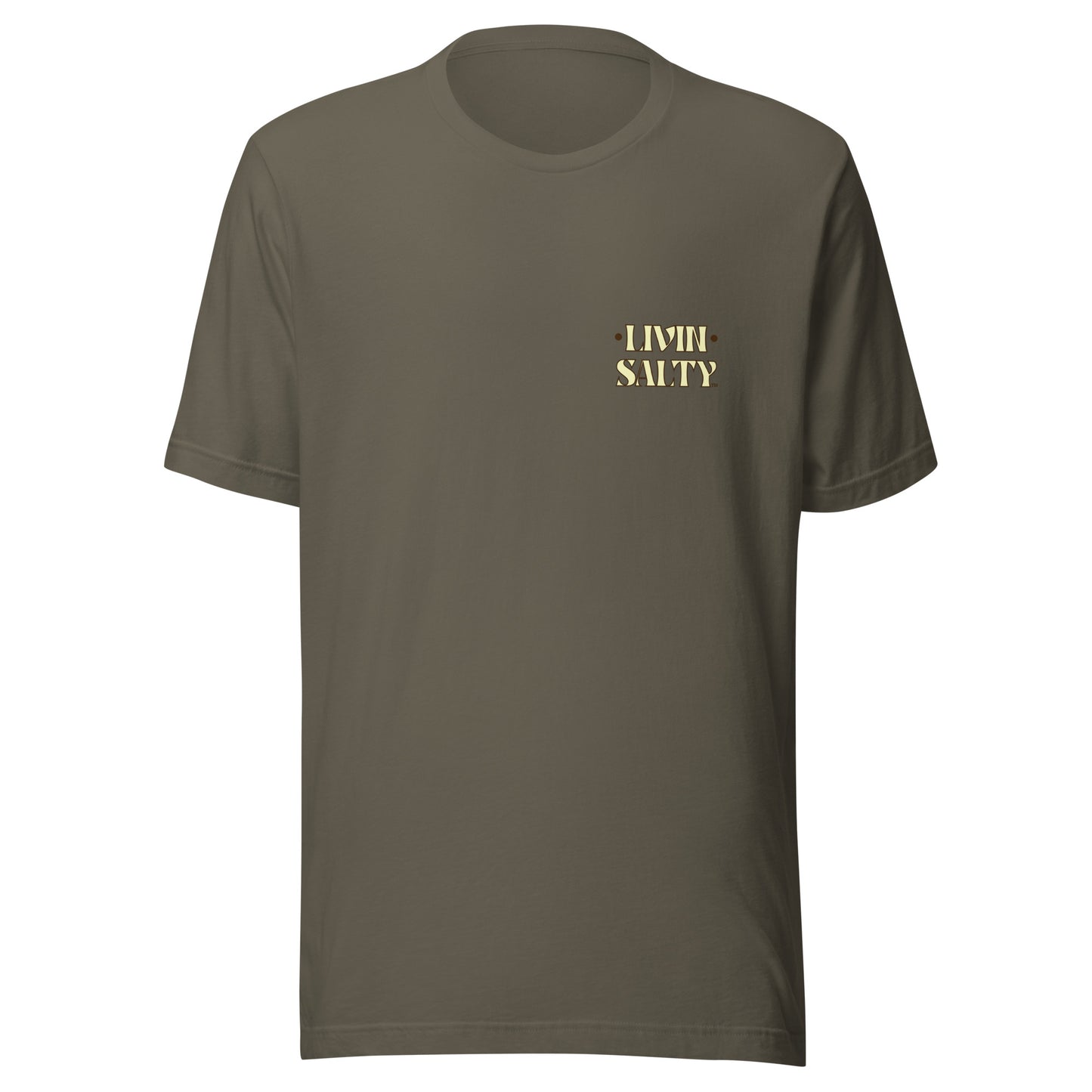 Cotton LIVIN SALTY Round Surfboard t-shirt