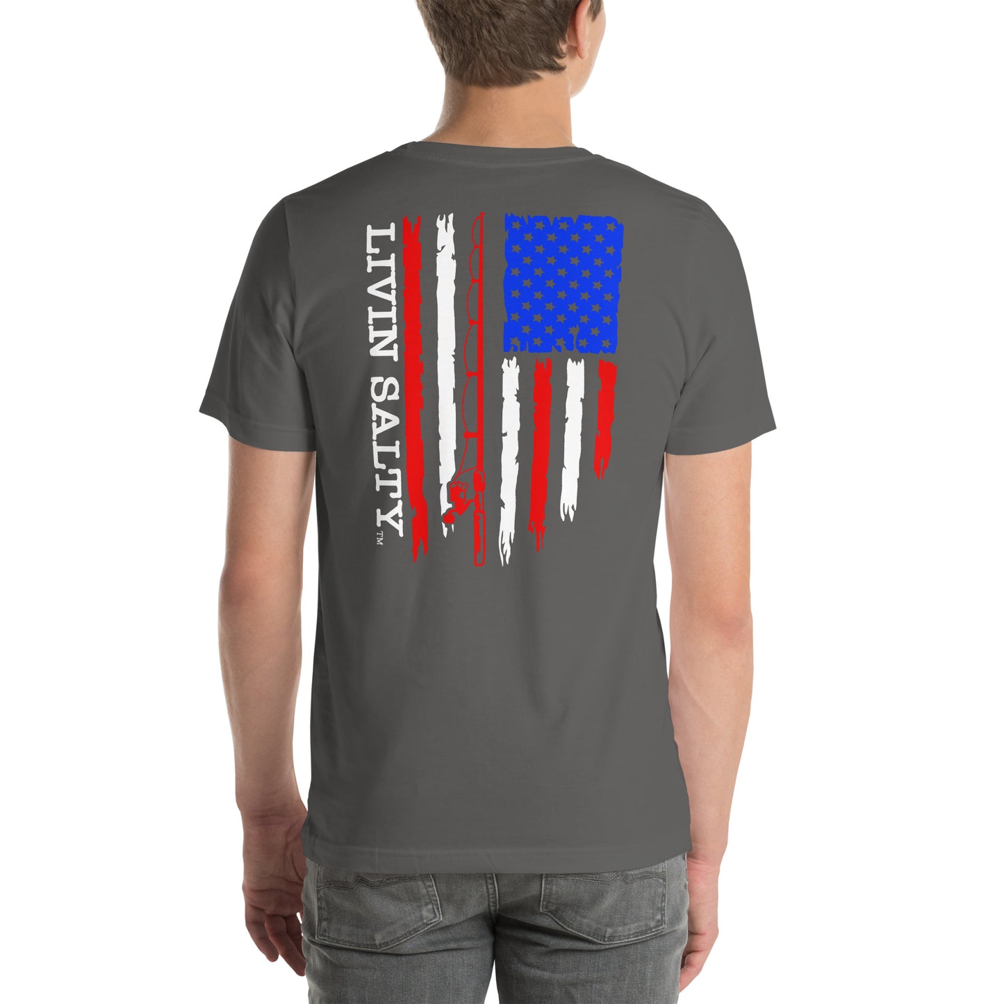Unisex RWB LIVIN SALTY Flag t-shirt