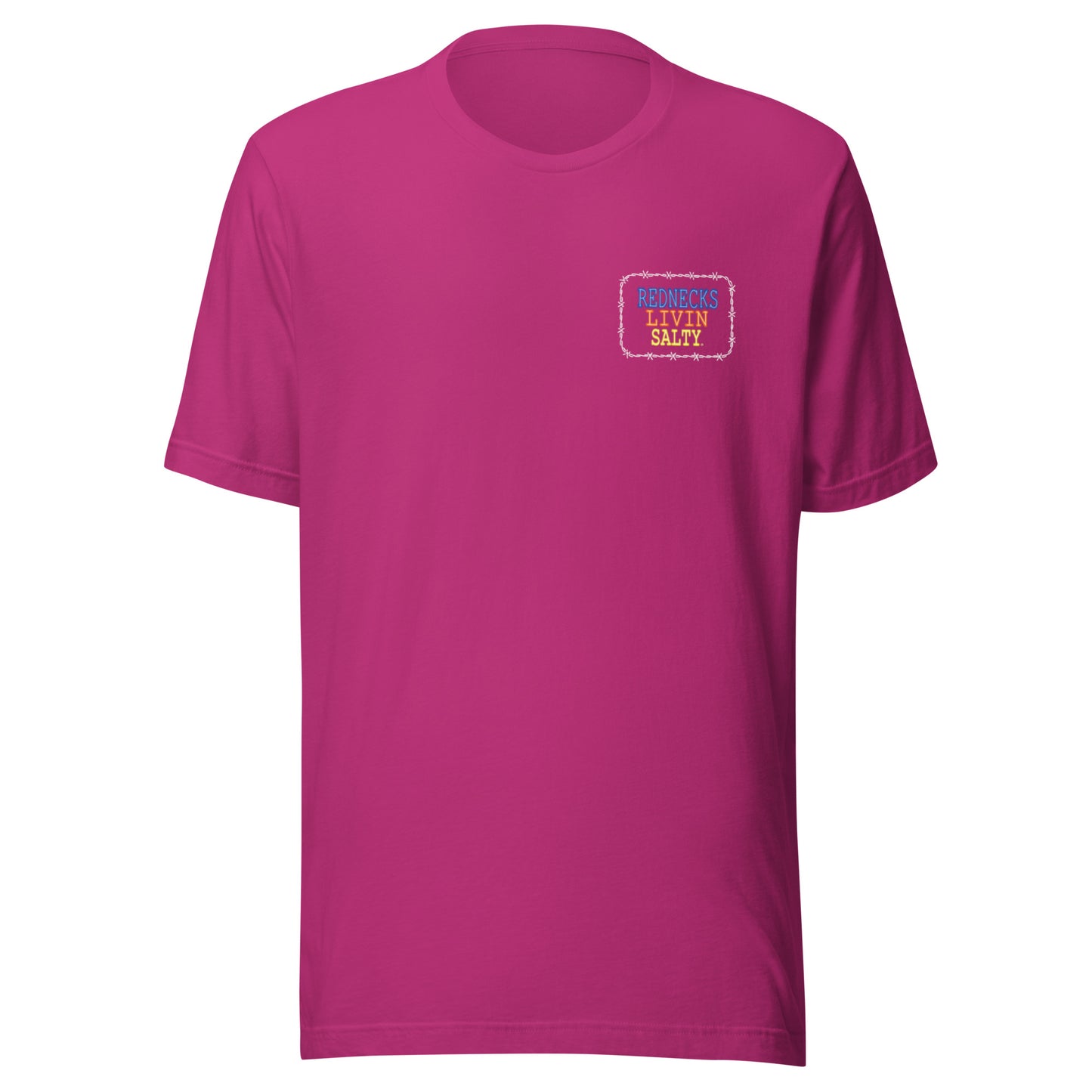 Unisex REDNECKS LIVIN SALTY Neon Parrot t-shirt
