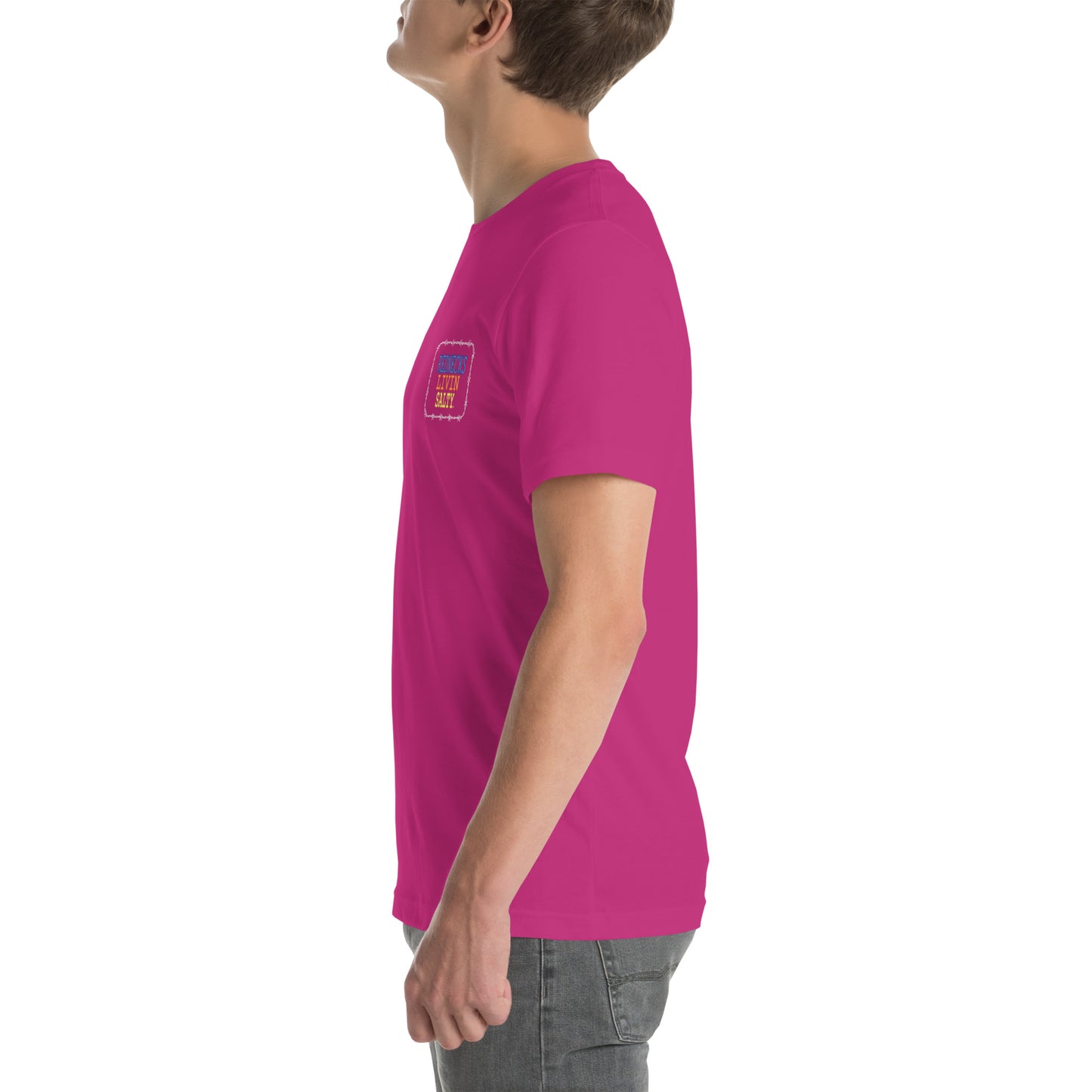 Unisex REDNECKS LIVIN SALTY Neon Parrot t-shirt