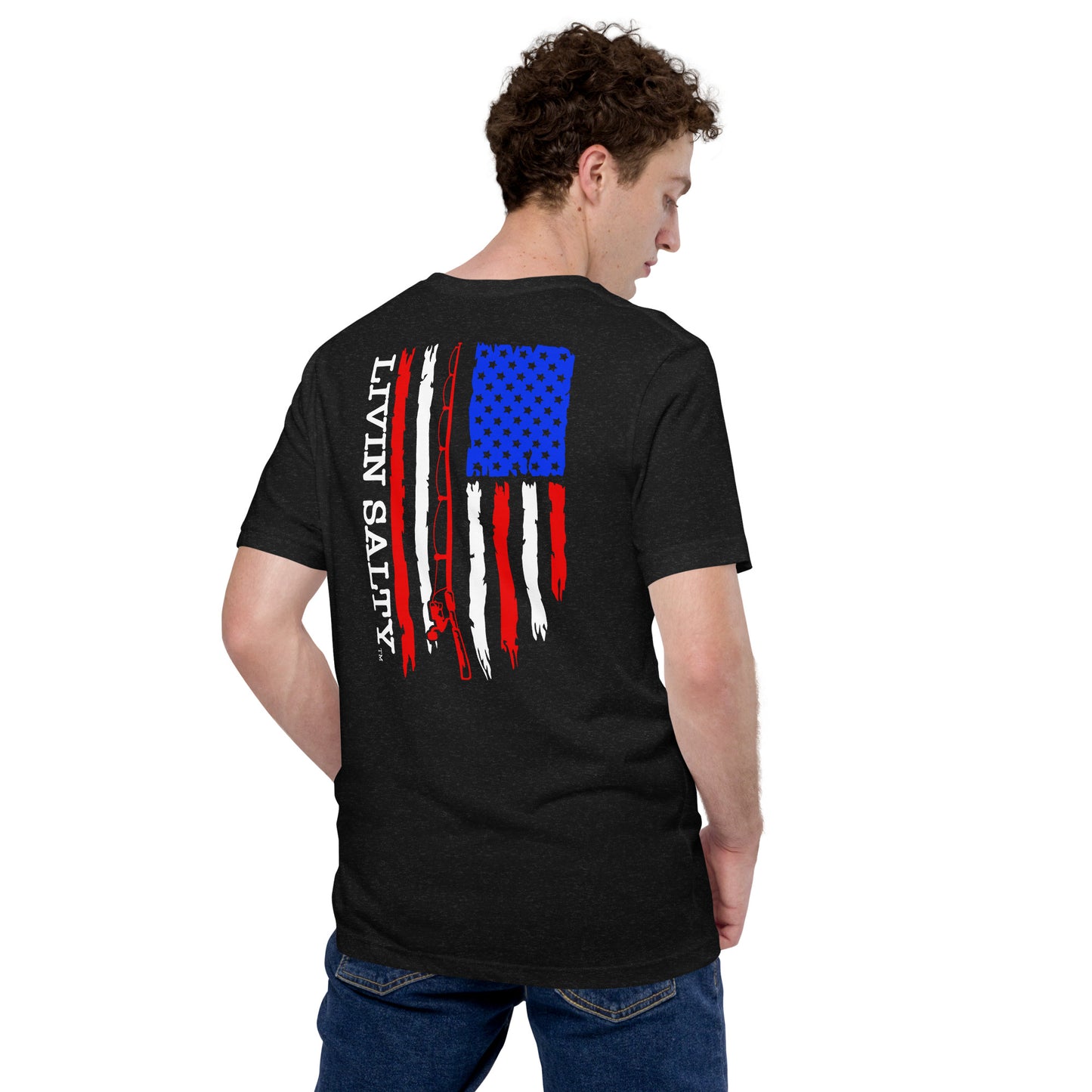 Unisex RWB LIVIN SALTY Flag t-shirt