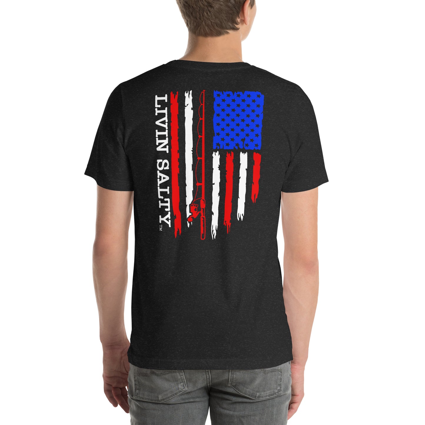 Unisex RWB LIVIN SALTY Flag t-shirt