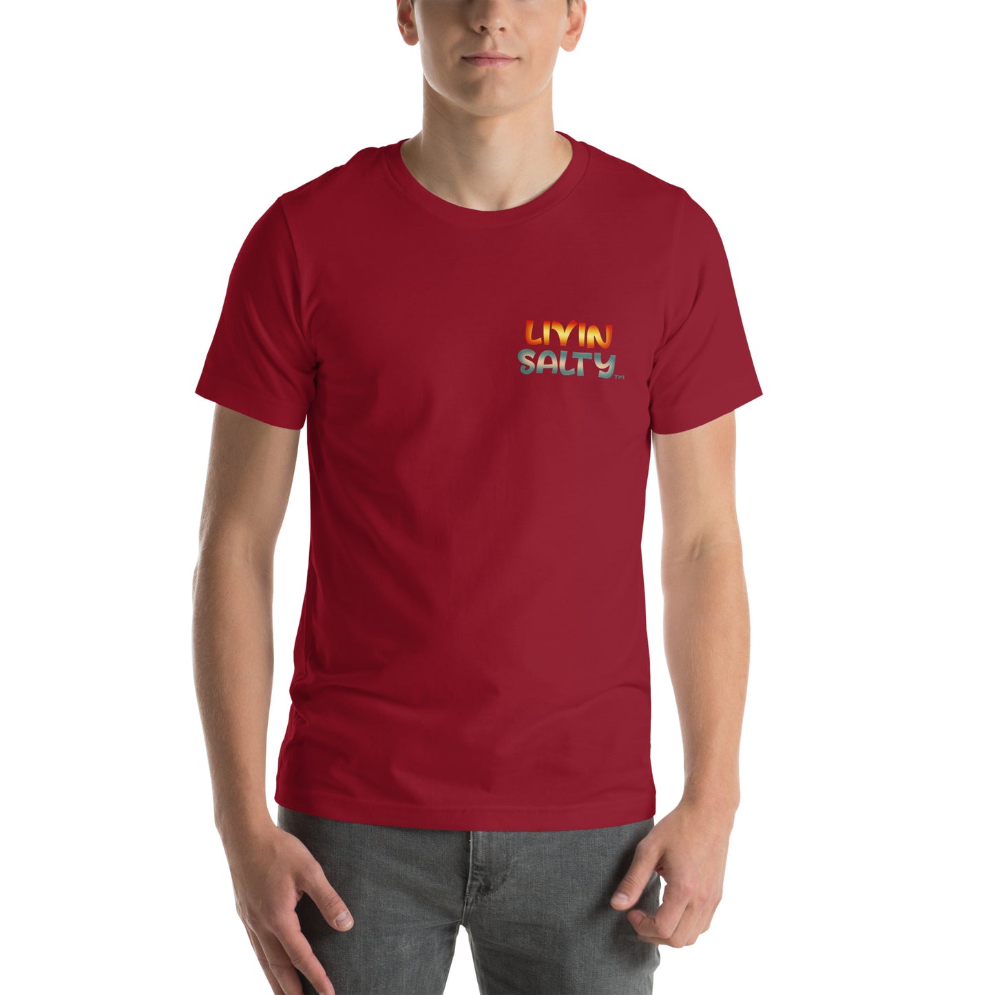 Unisex Surf board LIVIN SALTY Cotton t-shirt