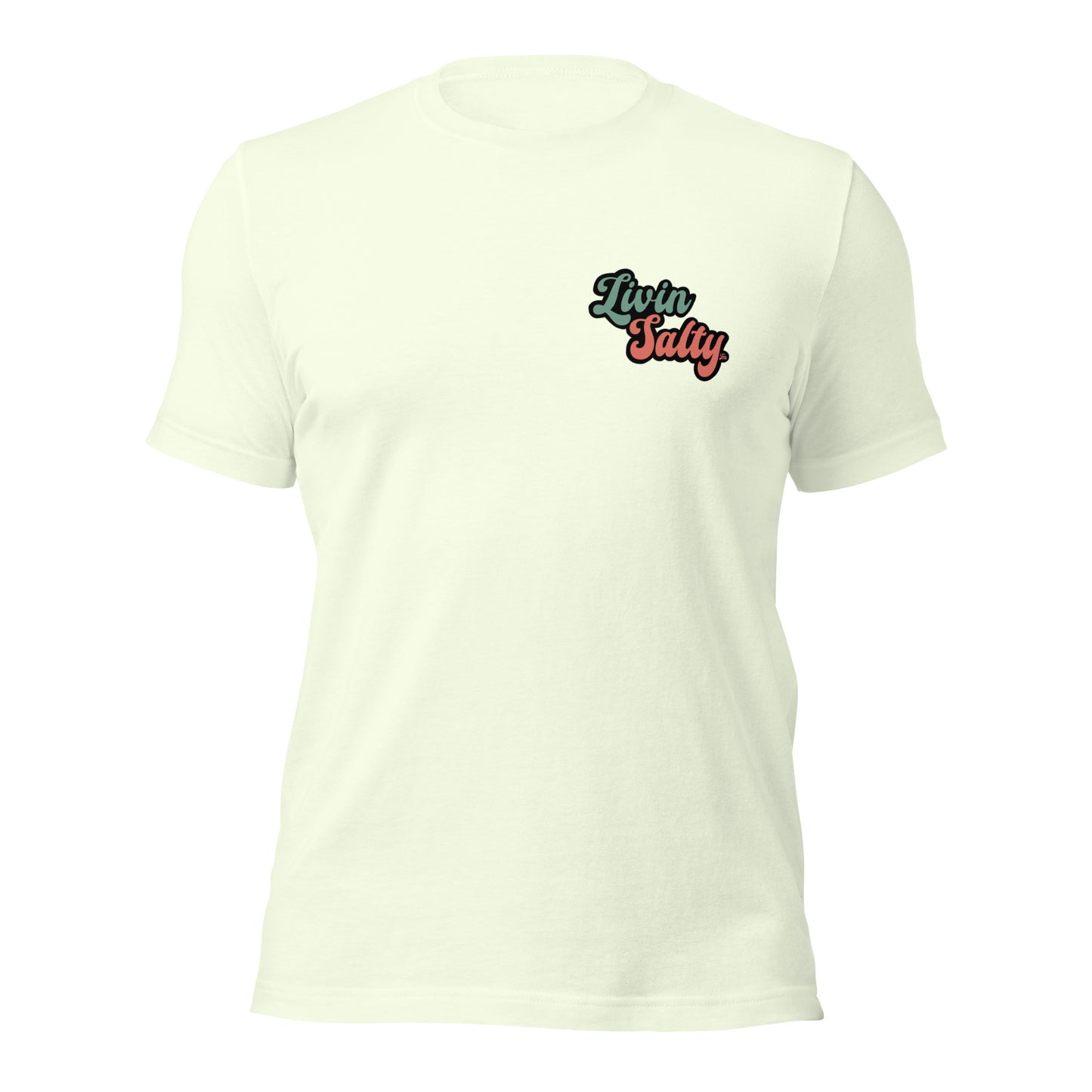 Unisex Livin Salty Jeep/Beach cotton t-shirt