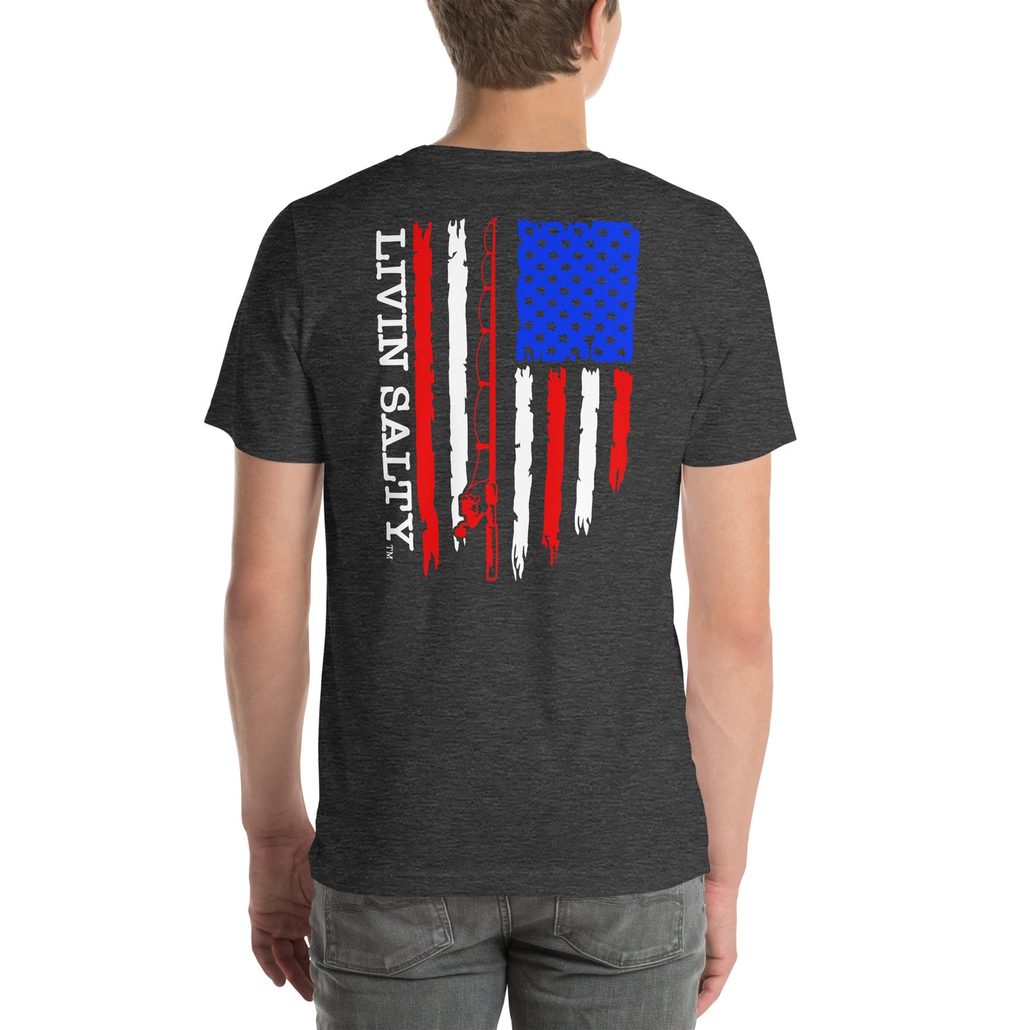 Unisex RWB LIVIN SALTY Flag t-shirt