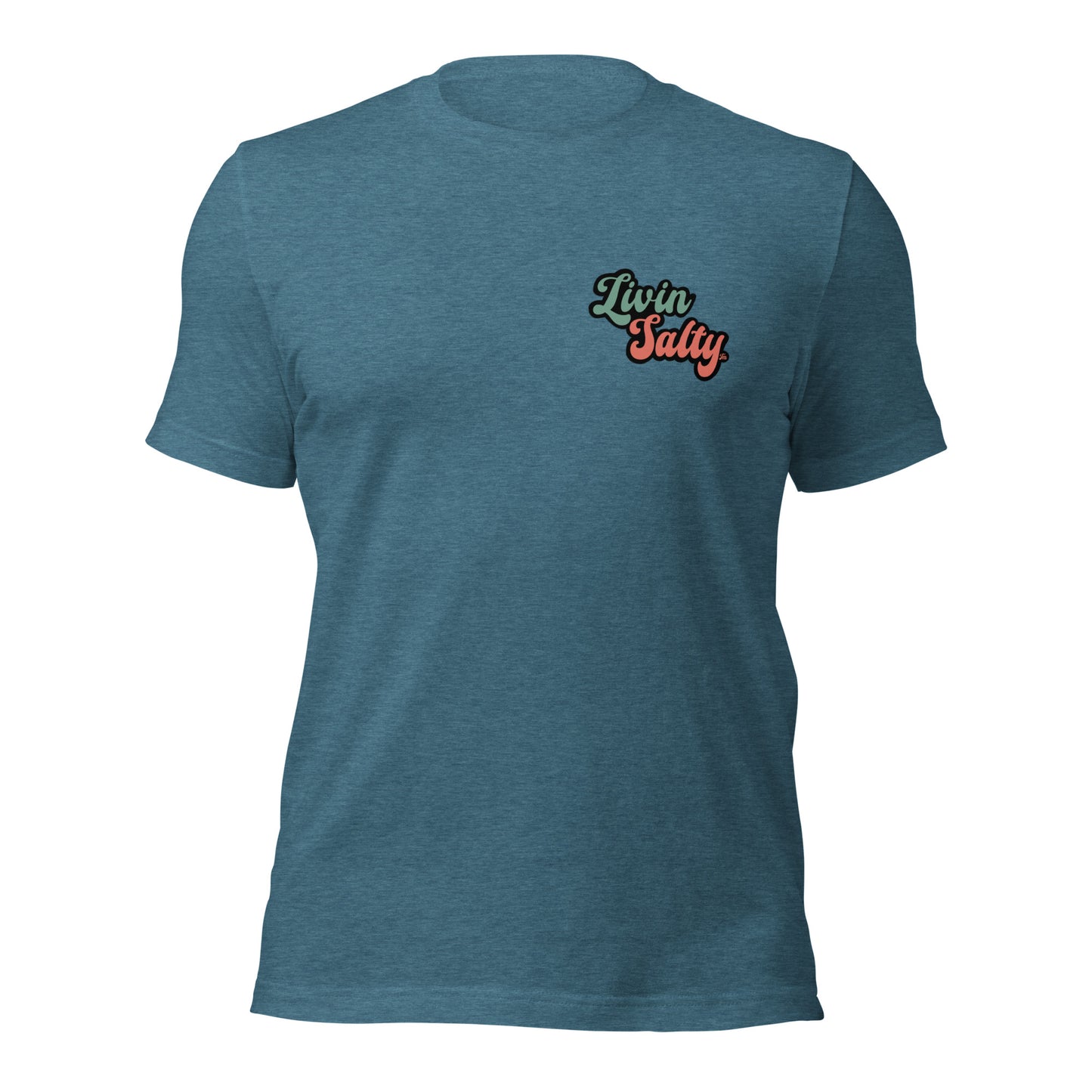Unisex Livin Salty Jeep/Beach cotton t-shirt