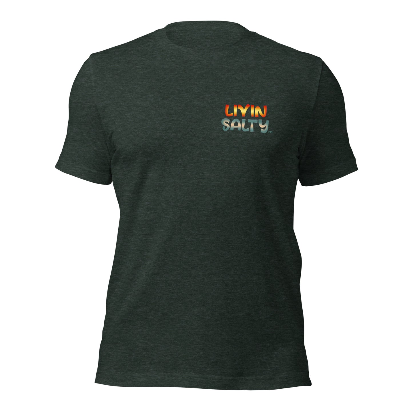 Unisex Surf board LIVIN SALTY Cotton t-shirt
