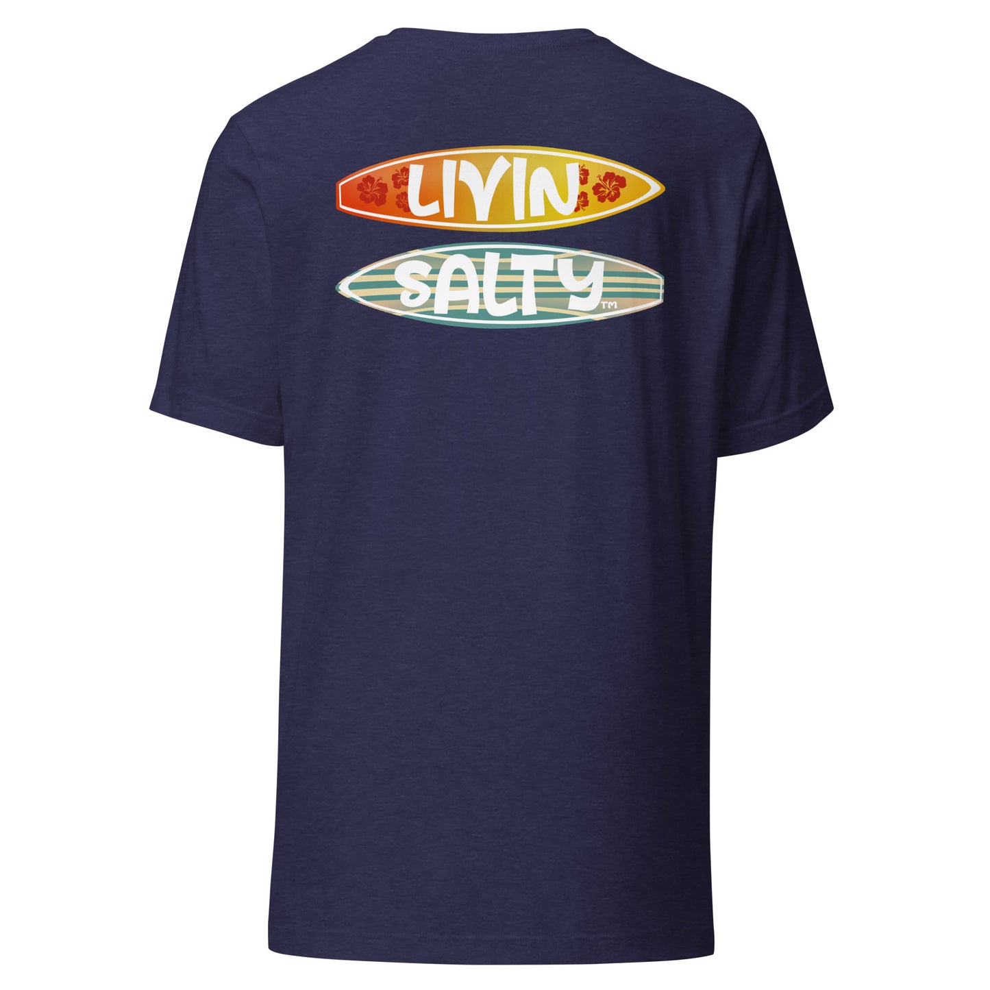 Unisex Surf board LIVIN SALTY Cotton t-shirt
