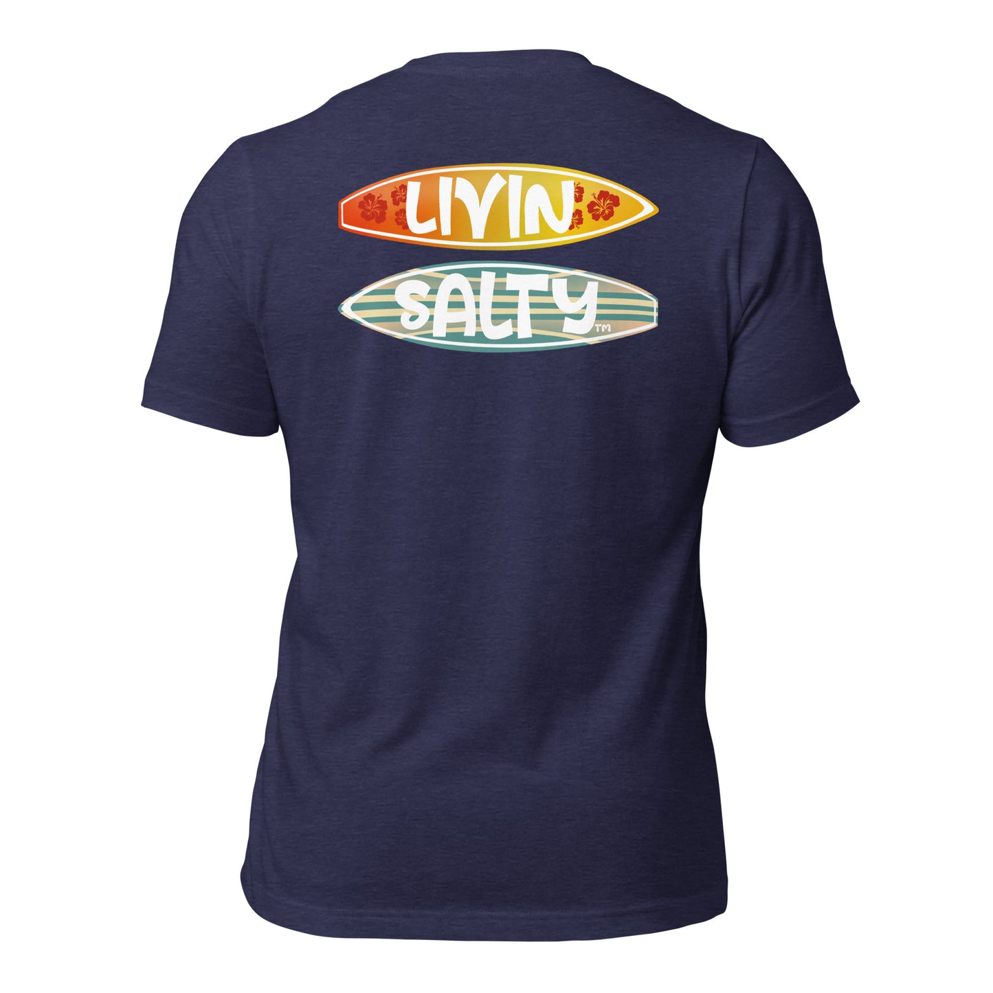 Unisex Surf board LIVIN SALTY Cotton t-shirt