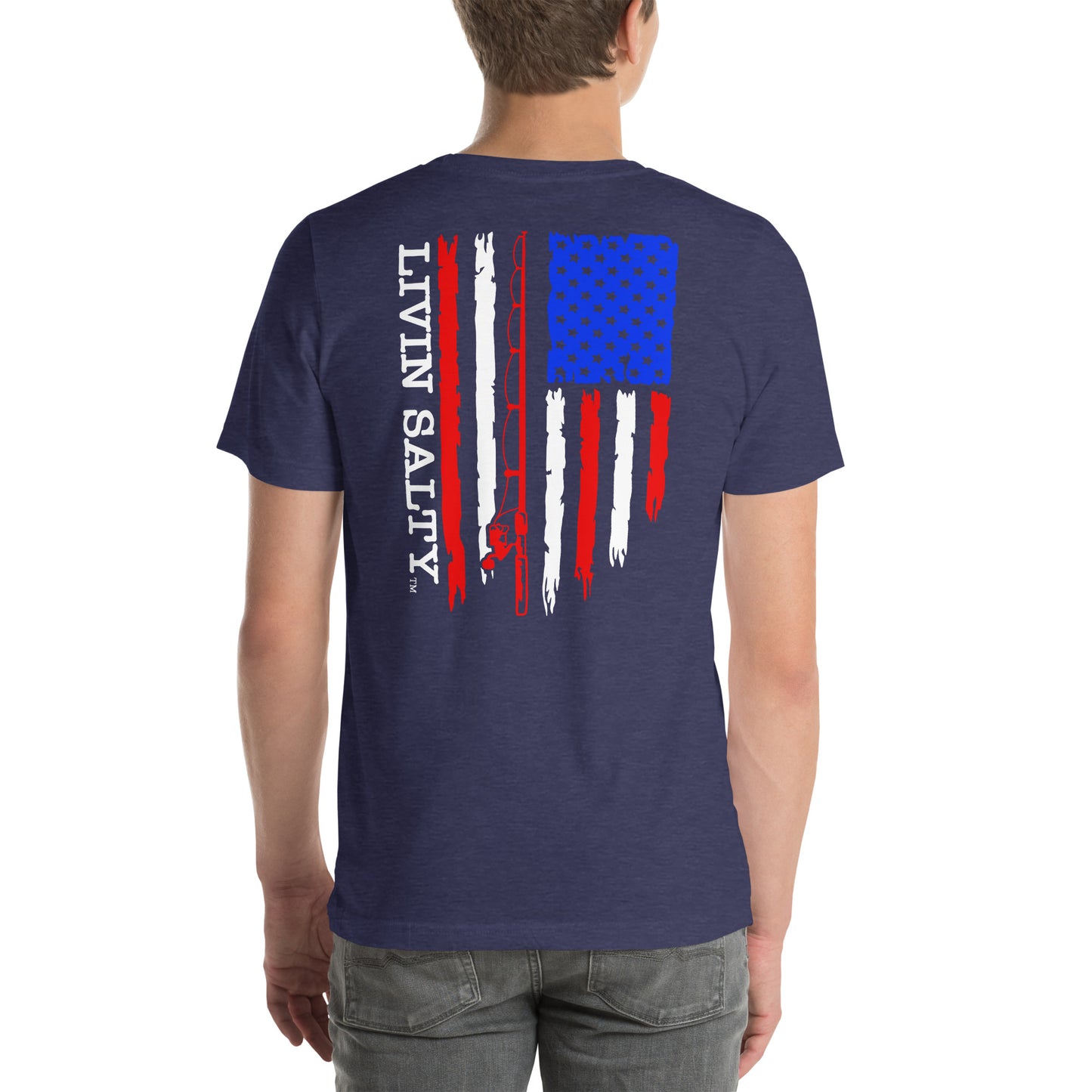 Unisex RWB LIVIN SALTY Flag t-shirt