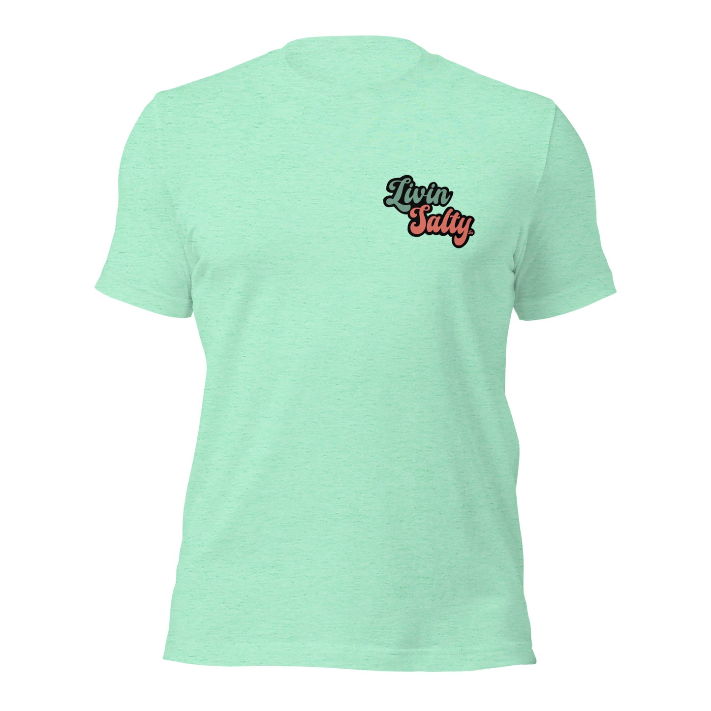 Unisex Livin Salty Jeep/Beach cotton t-shirt