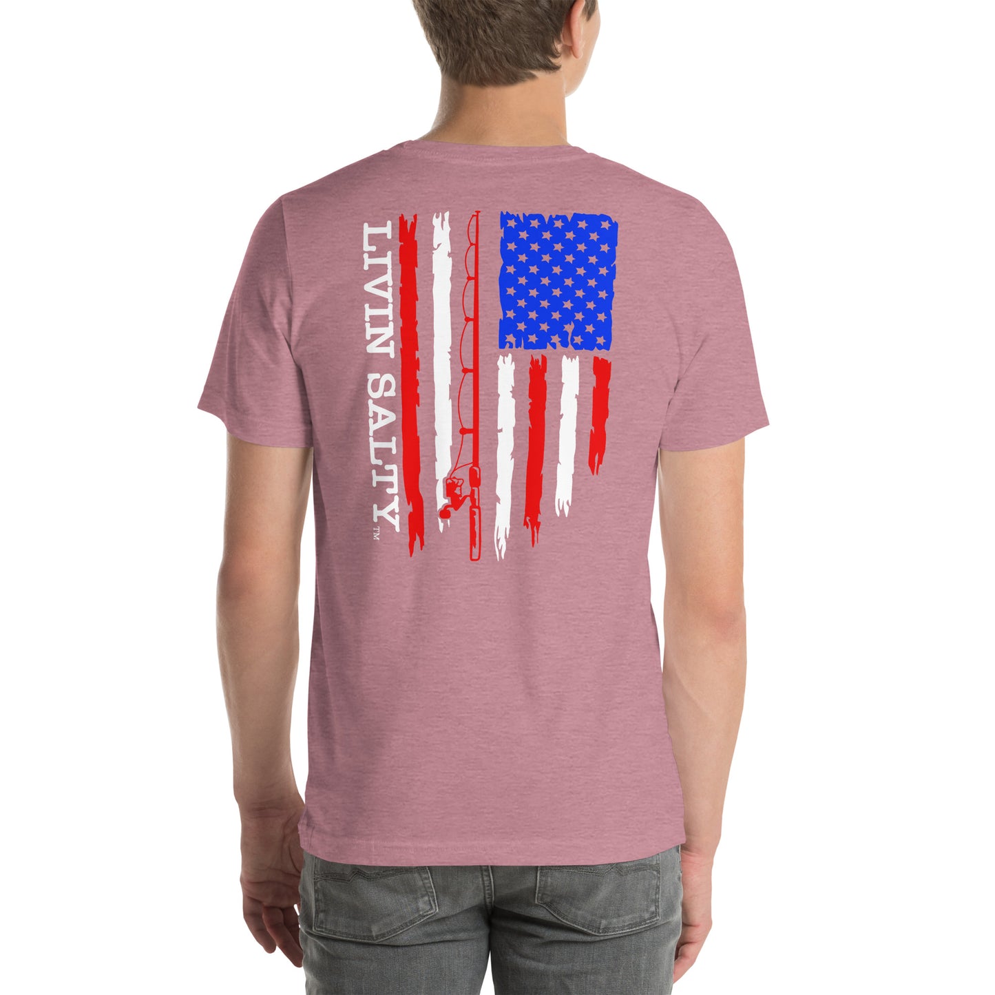 Unisex RWB LIVIN SALTY Flag t-shirt
