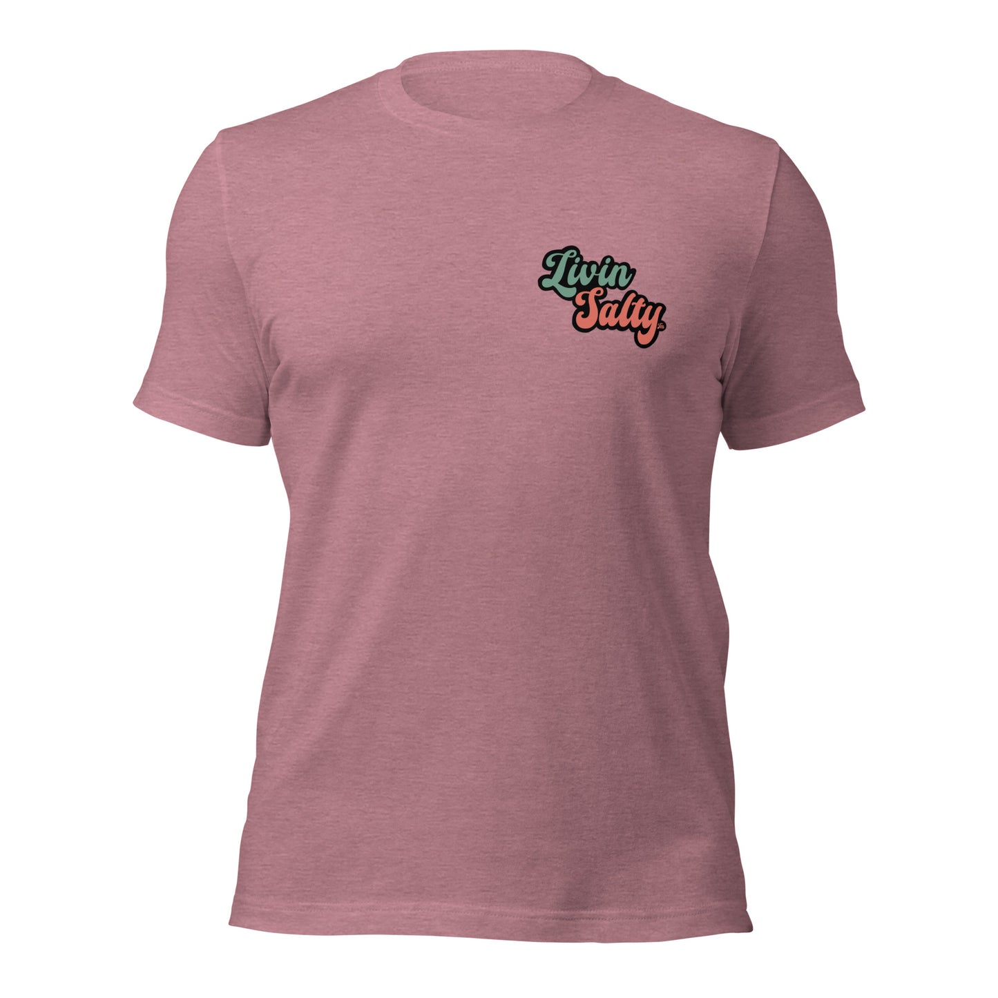Unisex Livin Salty Jeep/Beach cotton t-shirt