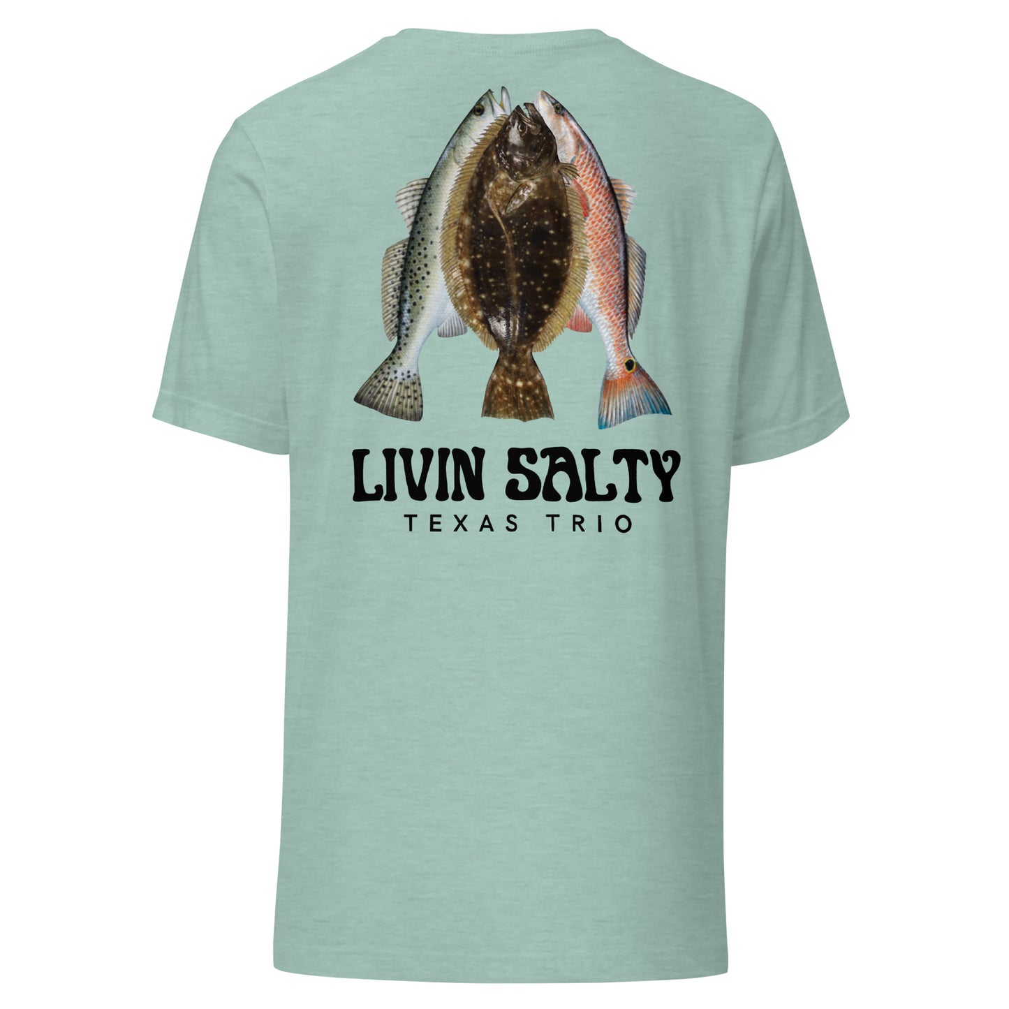 Unisex Texas Trio LIVIN SALTY Cotton t-shirt