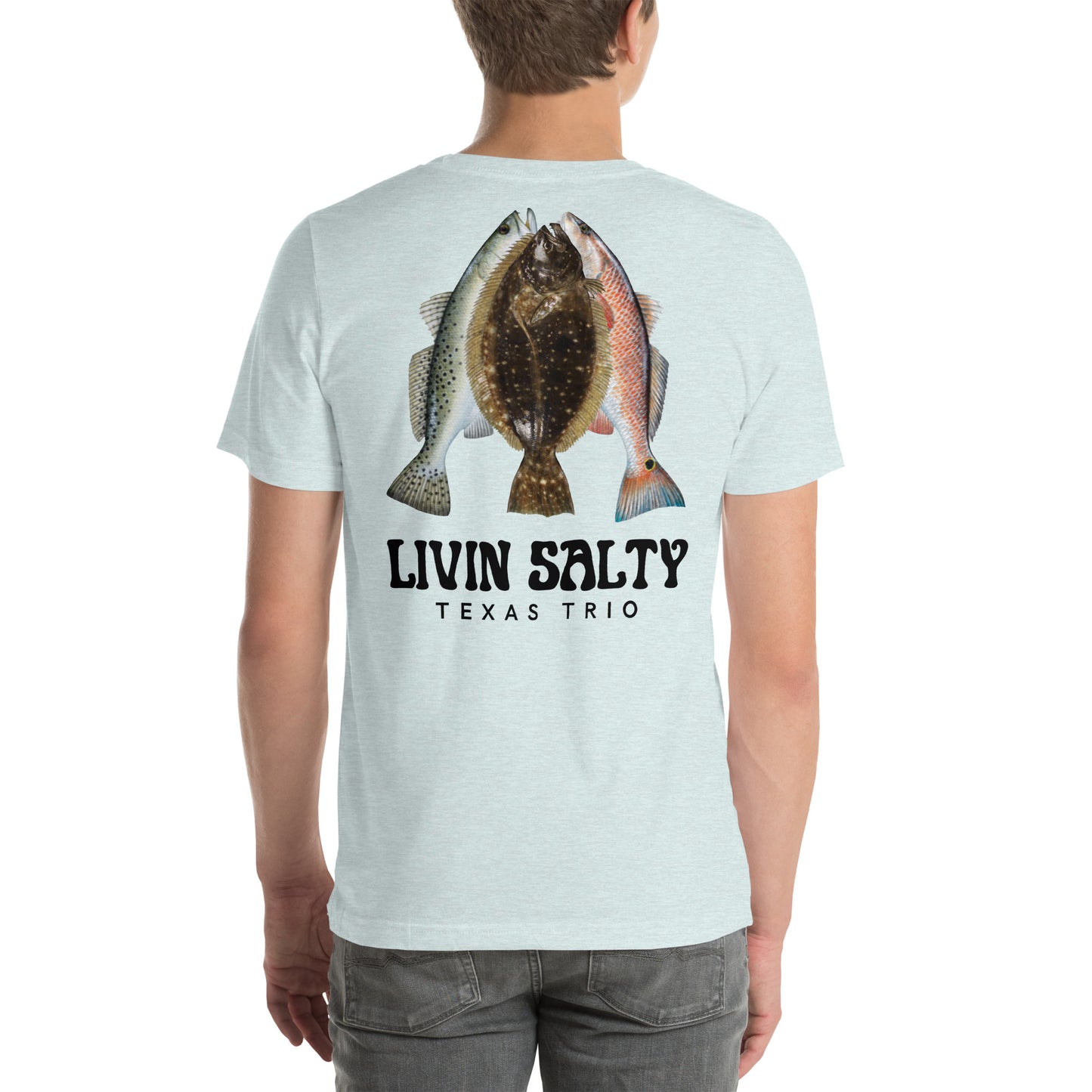 Unisex Texas Trio LIVIN SALTY Cotton t-shirt
