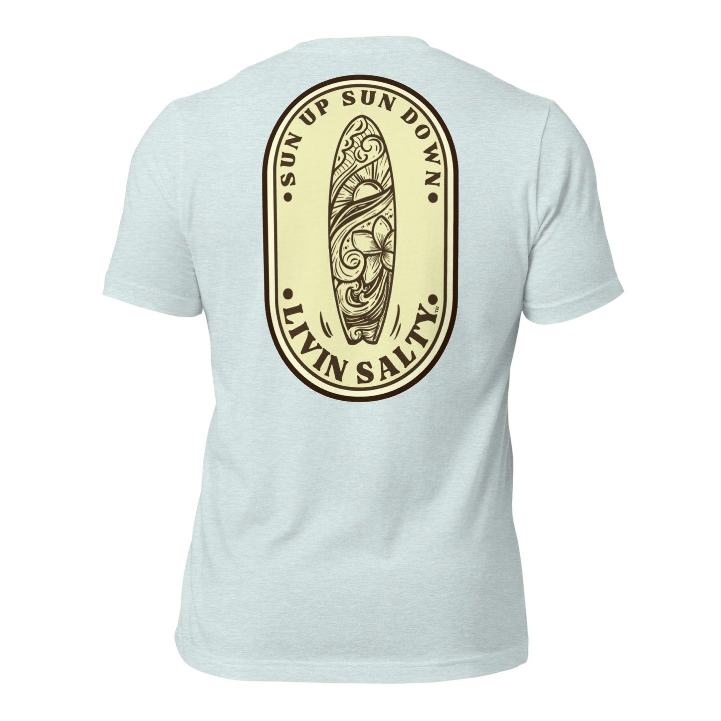 Cotton LIVIN SALTY Round Surfboard t-shirt