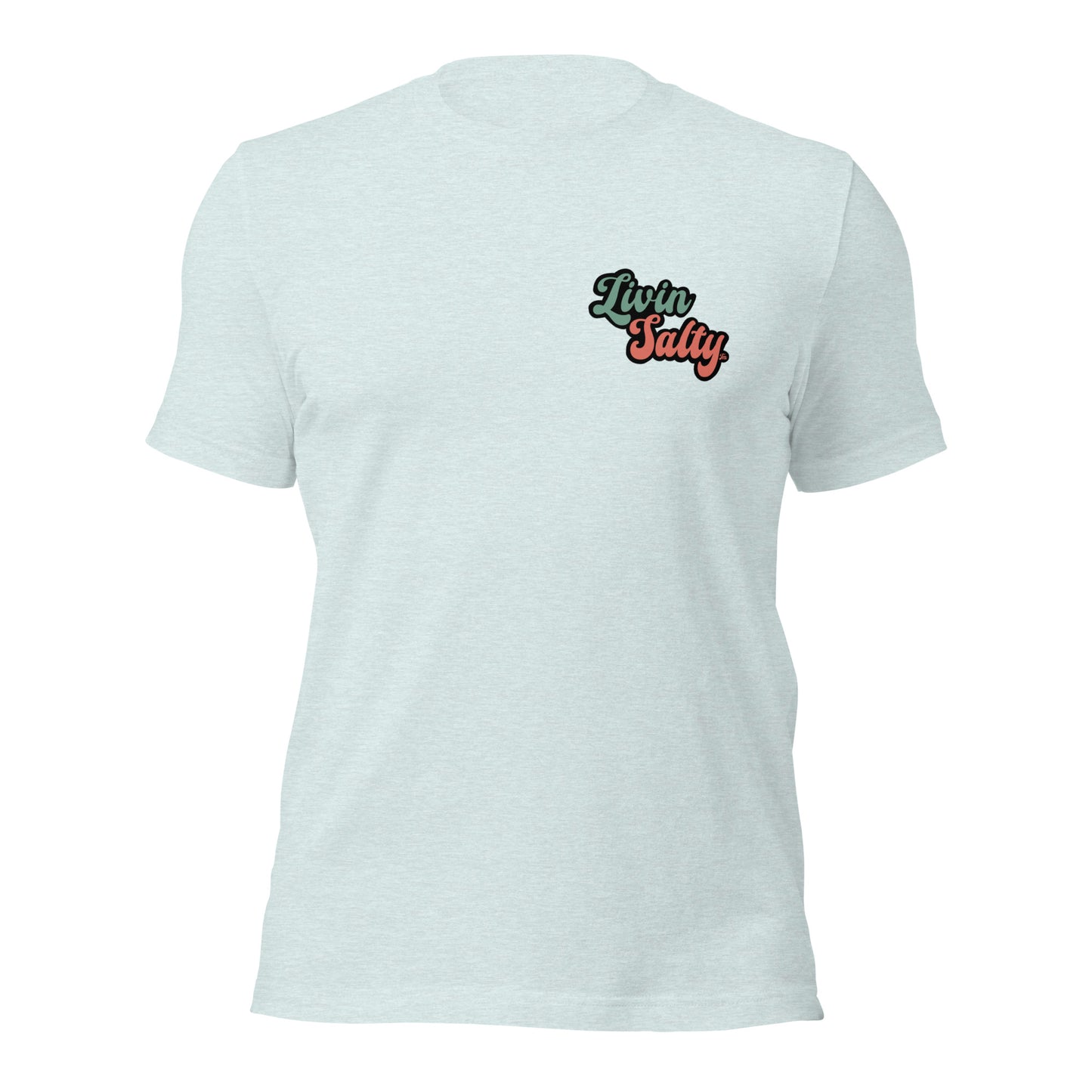 Unisex Livin Salty Jeep/Beach cotton t-shirt