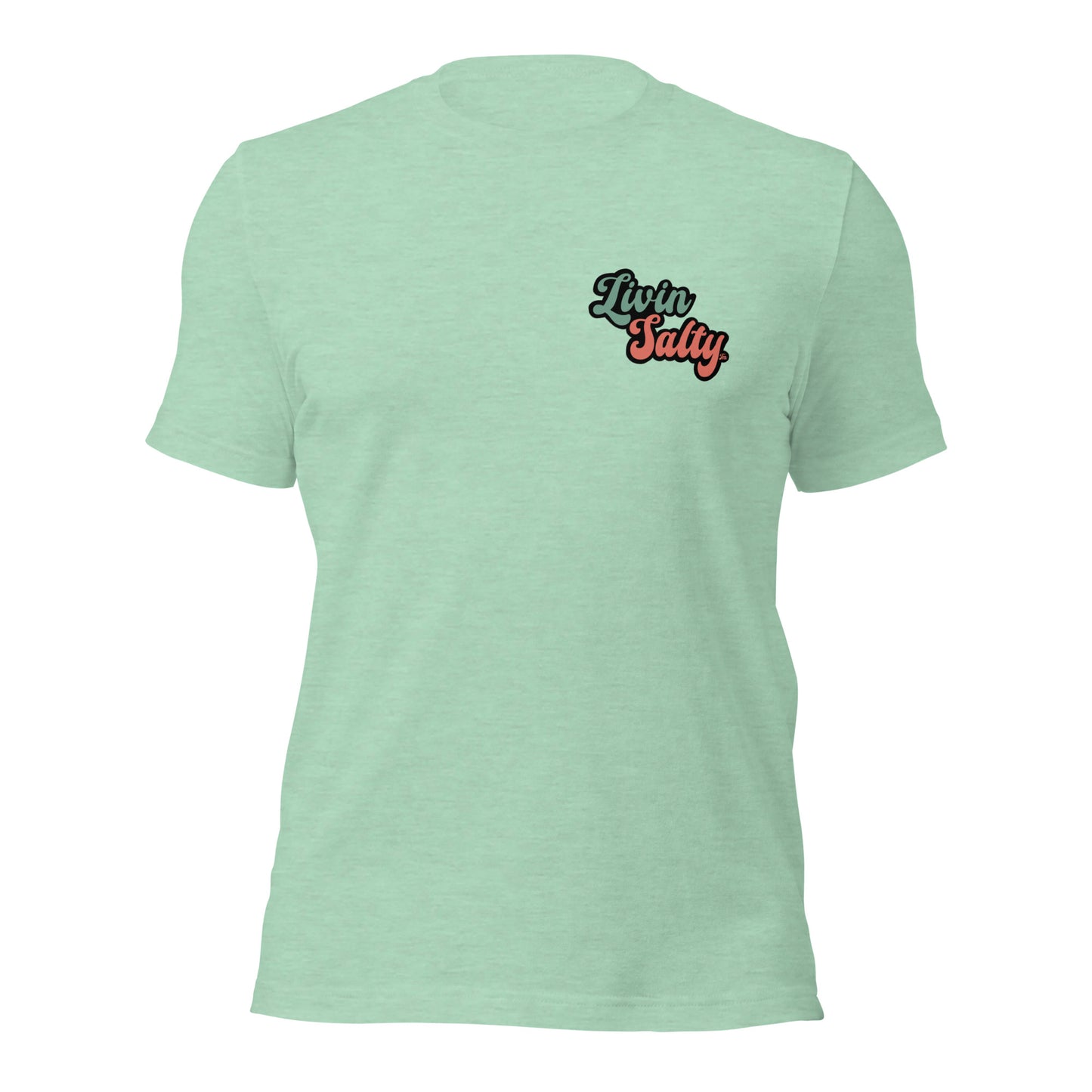 Unisex Livin Salty Jeep/Beach cotton t-shirt