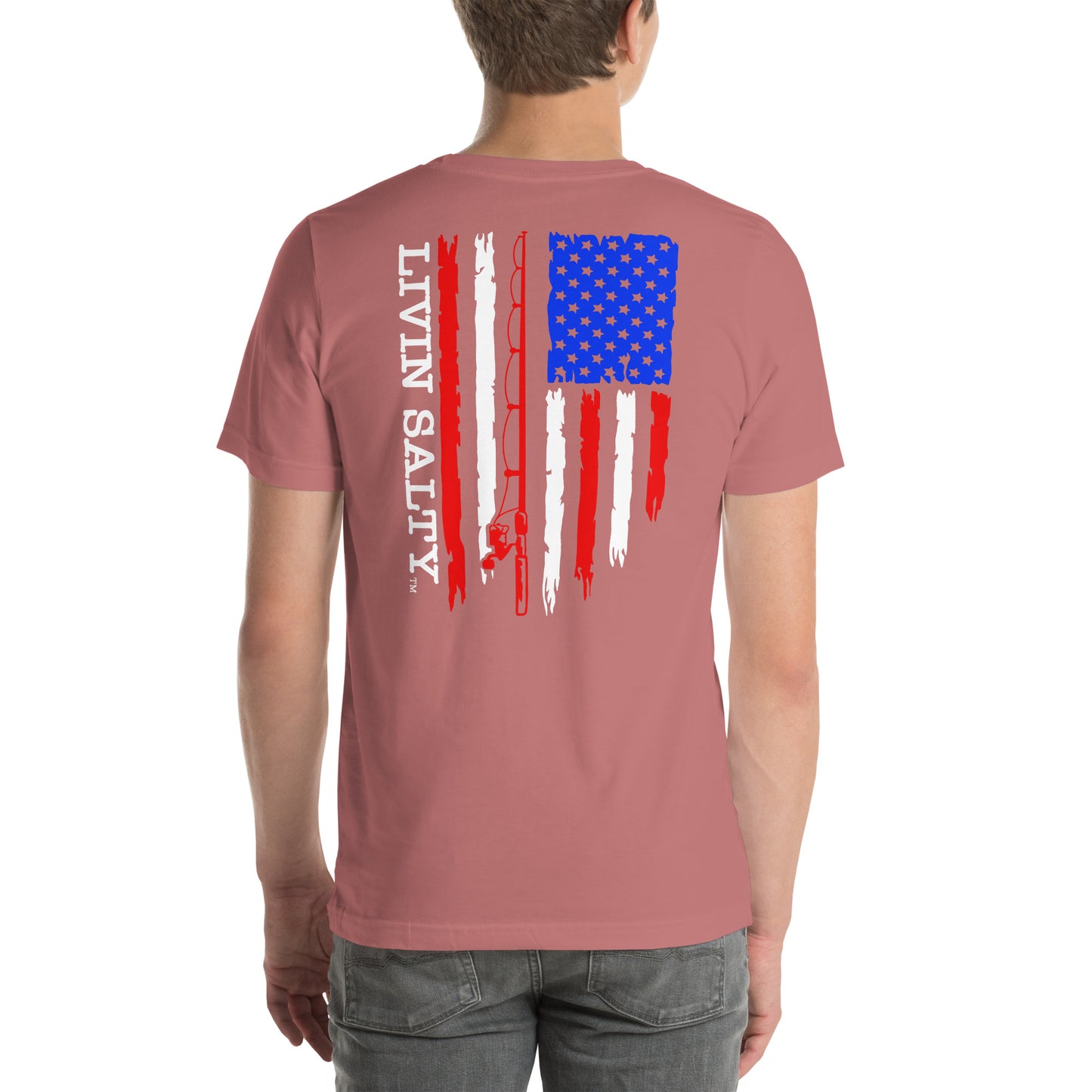 Unisex RWB LIVIN SALTY Flag t-shirt