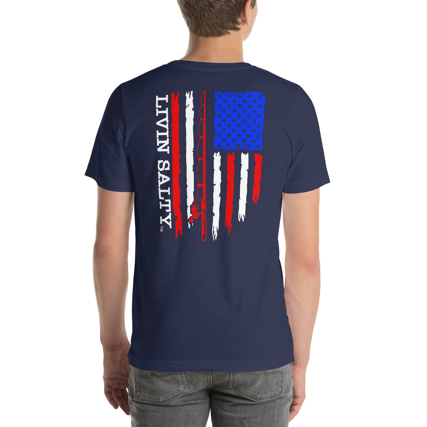 Unisex RWB LIVIN SALTY Flag t-shirt
