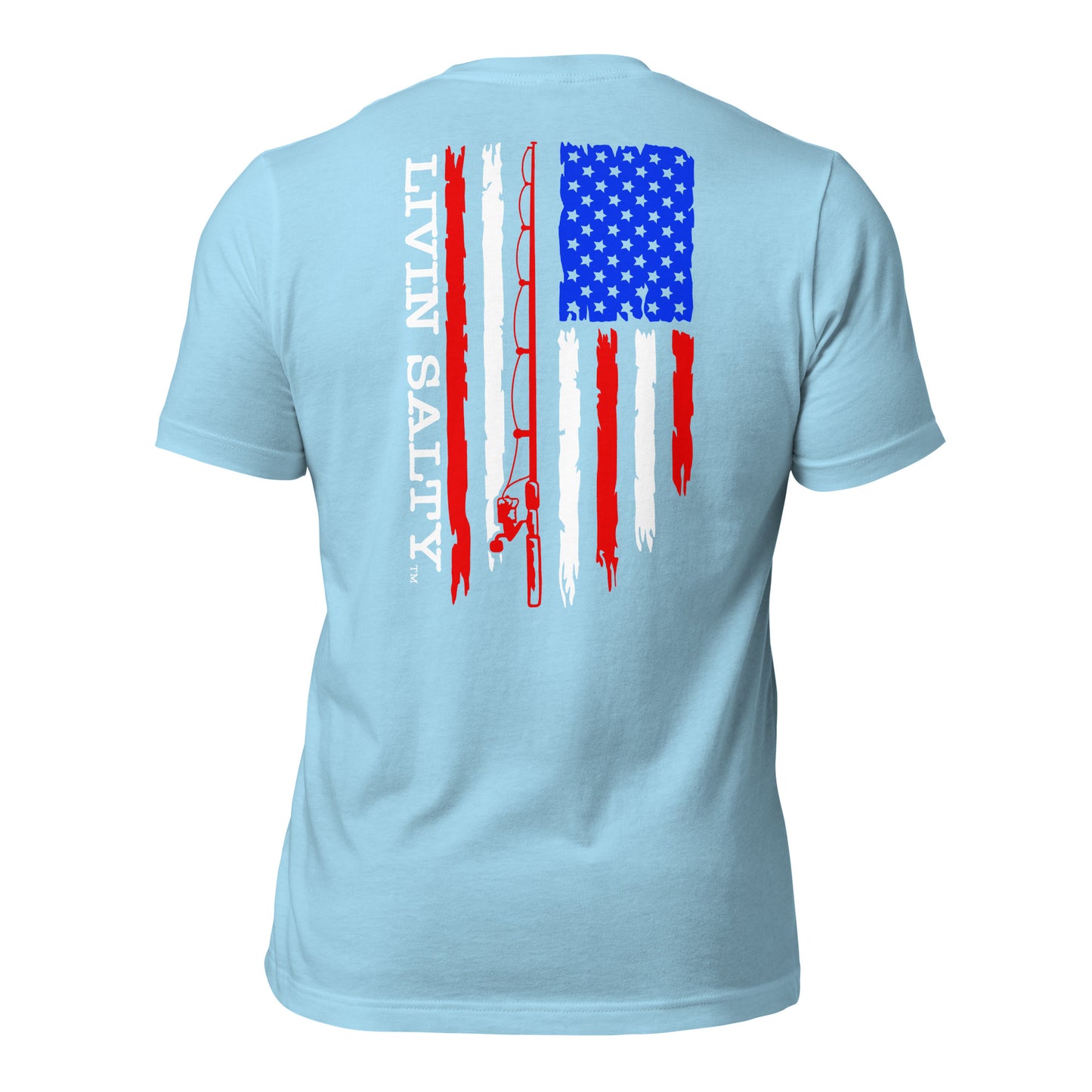 Unisex RWB LIVIN SALTY Flag t-shirt