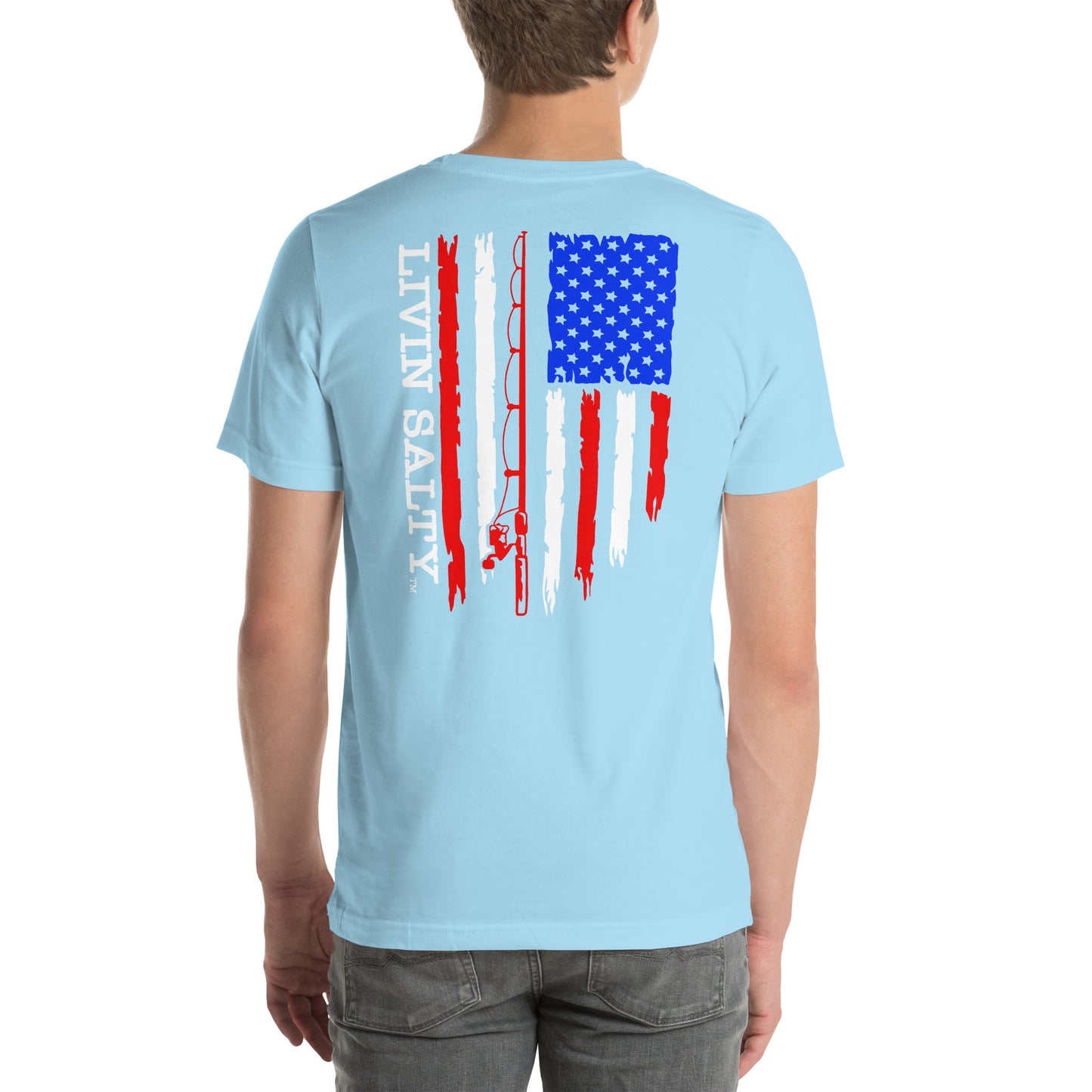 Unisex RWB LIVIN SALTY Flag t-shirt
