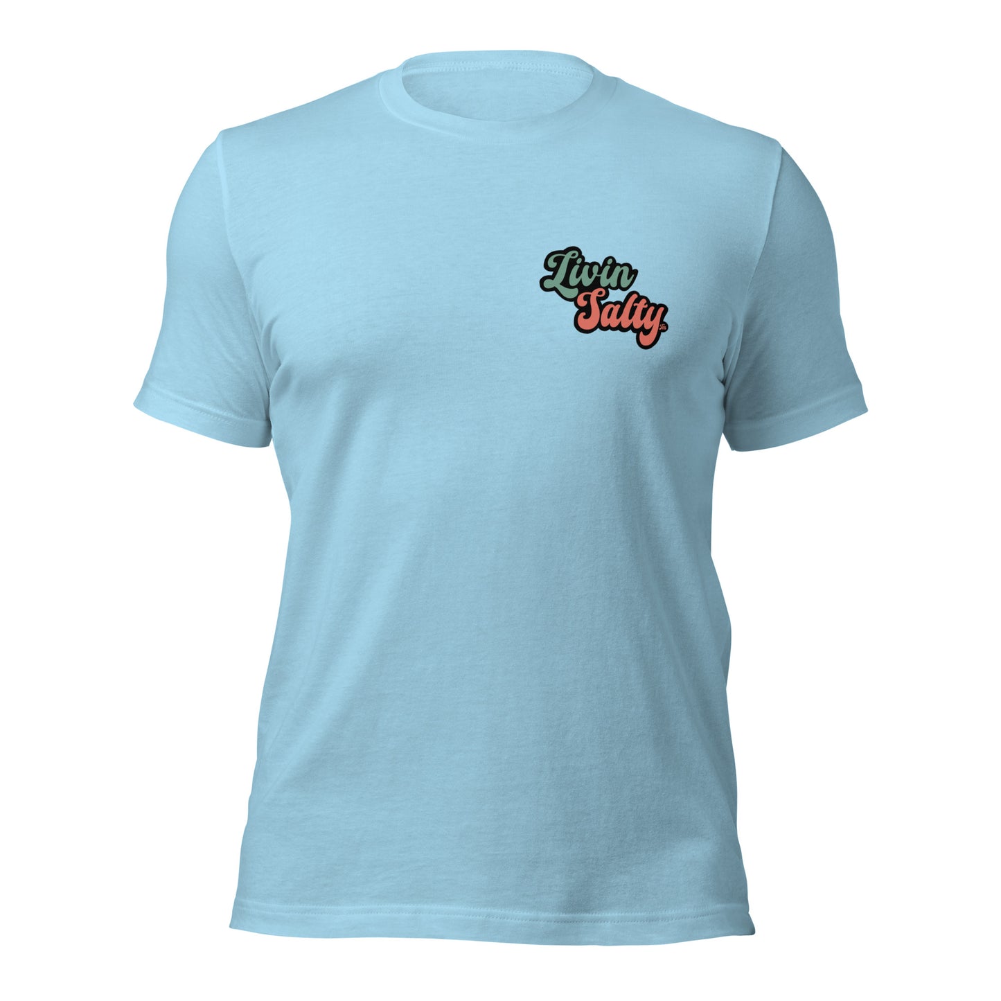Unisex Livin Salty Jeep/Beach cotton t-shirt