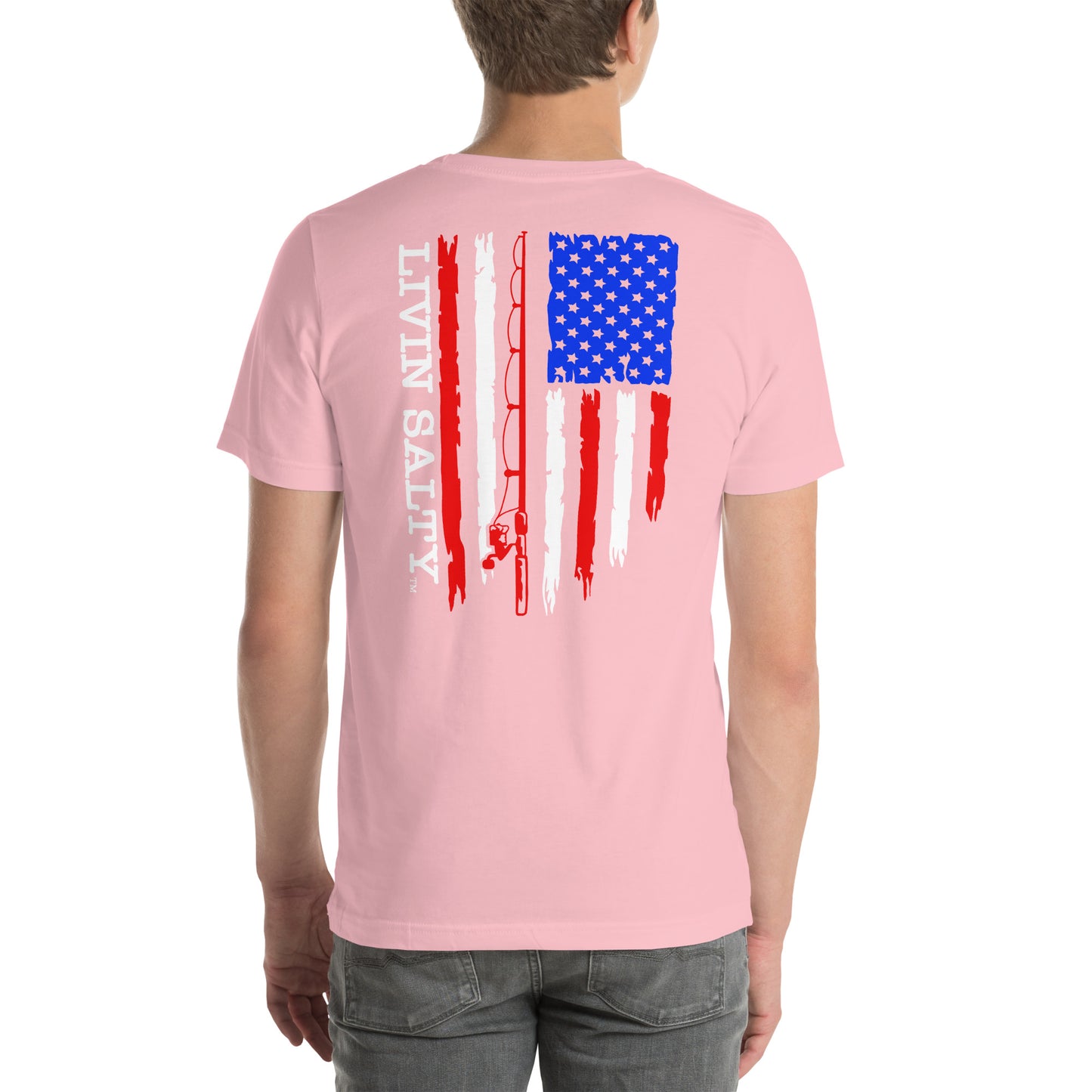 Unisex RWB LIVIN SALTY Flag t-shirt