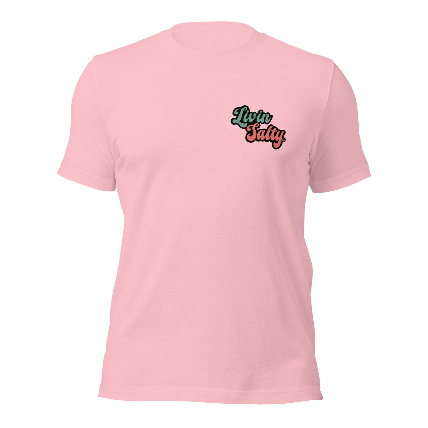 Unisex Livin Salty Jeep/Beach cotton t-shirt
