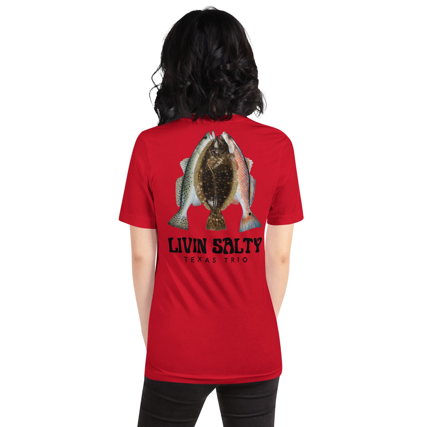 Unisex Texas Trio LIVIN SALTY Cotton t-shirt