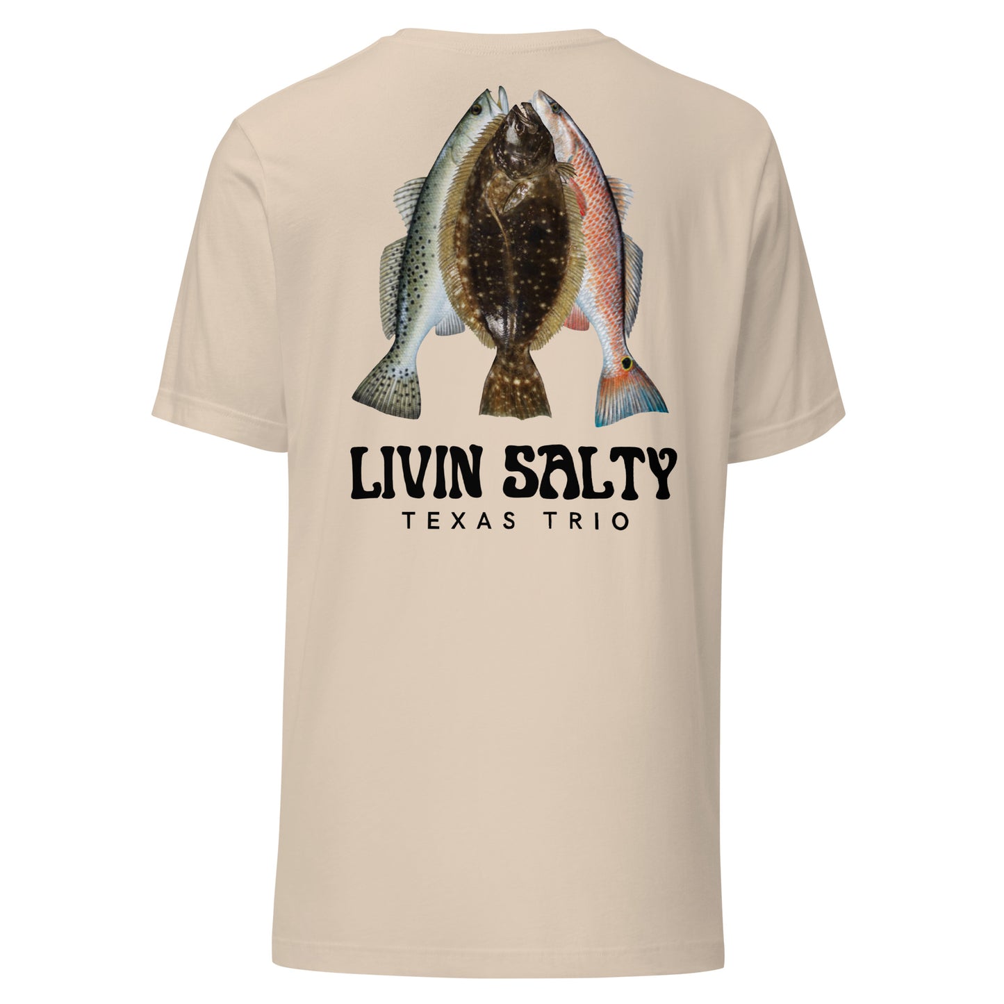 Unisex Texas Trio LIVIN SALTY Cotton t-shirt