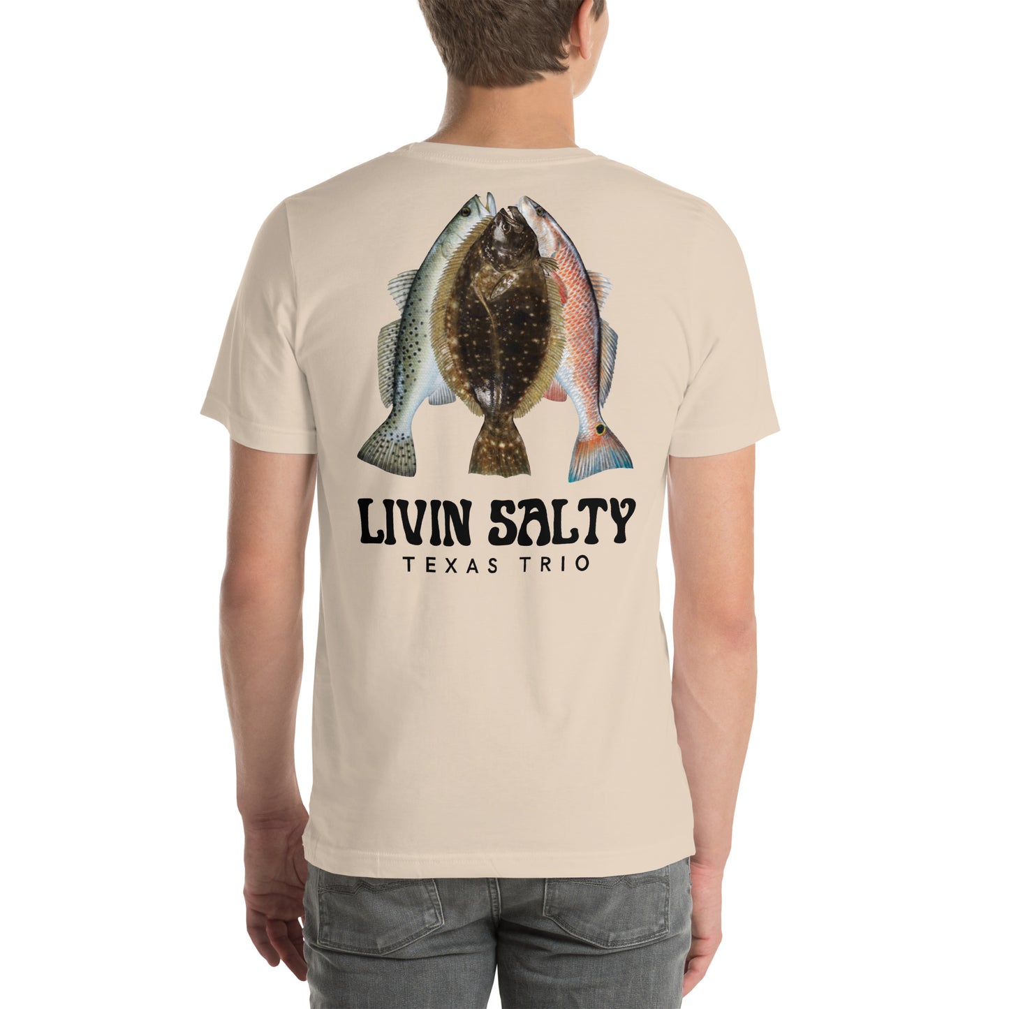 Unisex Texas Trio LIVIN SALTY Cotton t-shirt